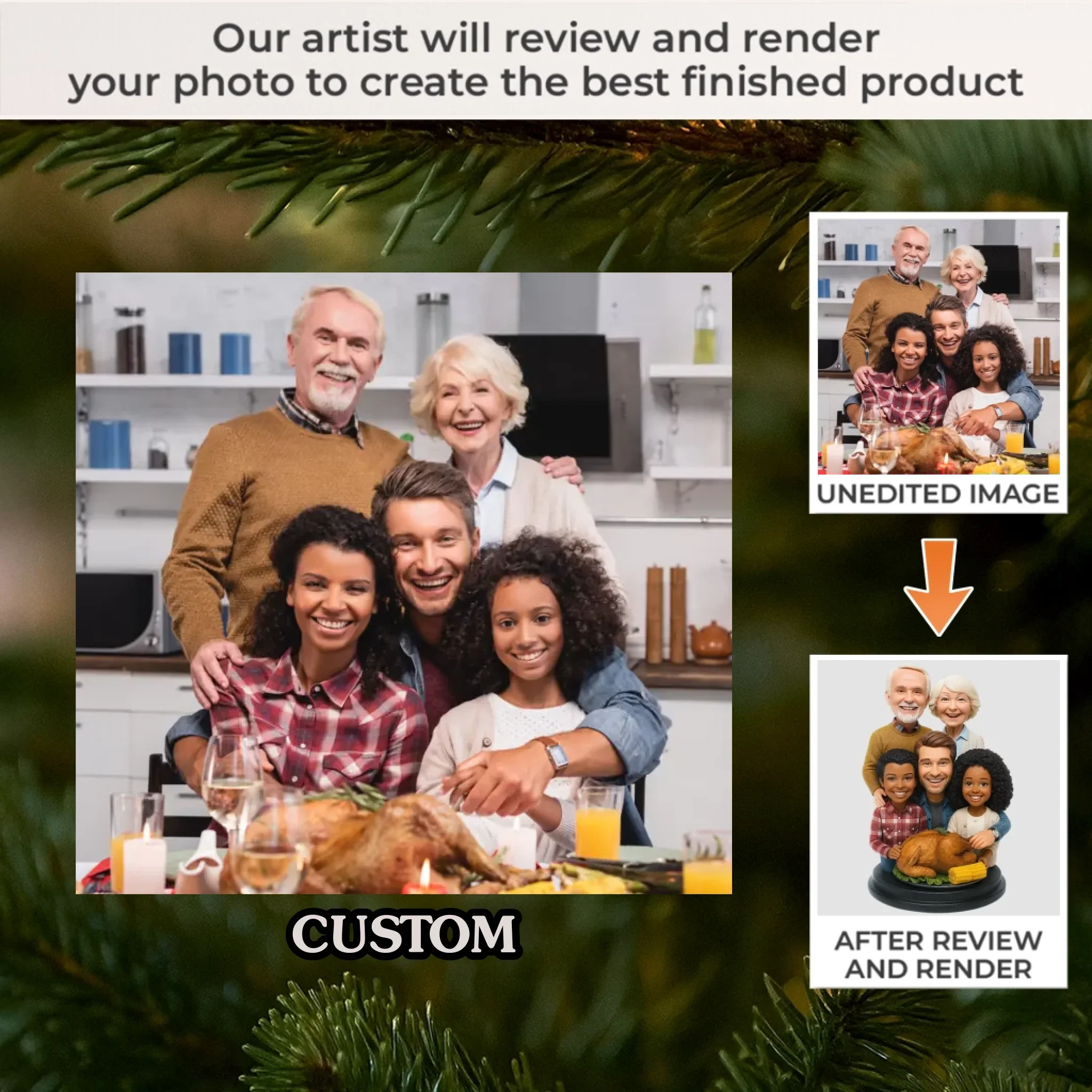 Custom Photo Acrylic Ornament - Personalized Christmas Birthday Gifts For Mom, Dad, Brother, Sister, Kids - Where Love Always Belongs - Robaser