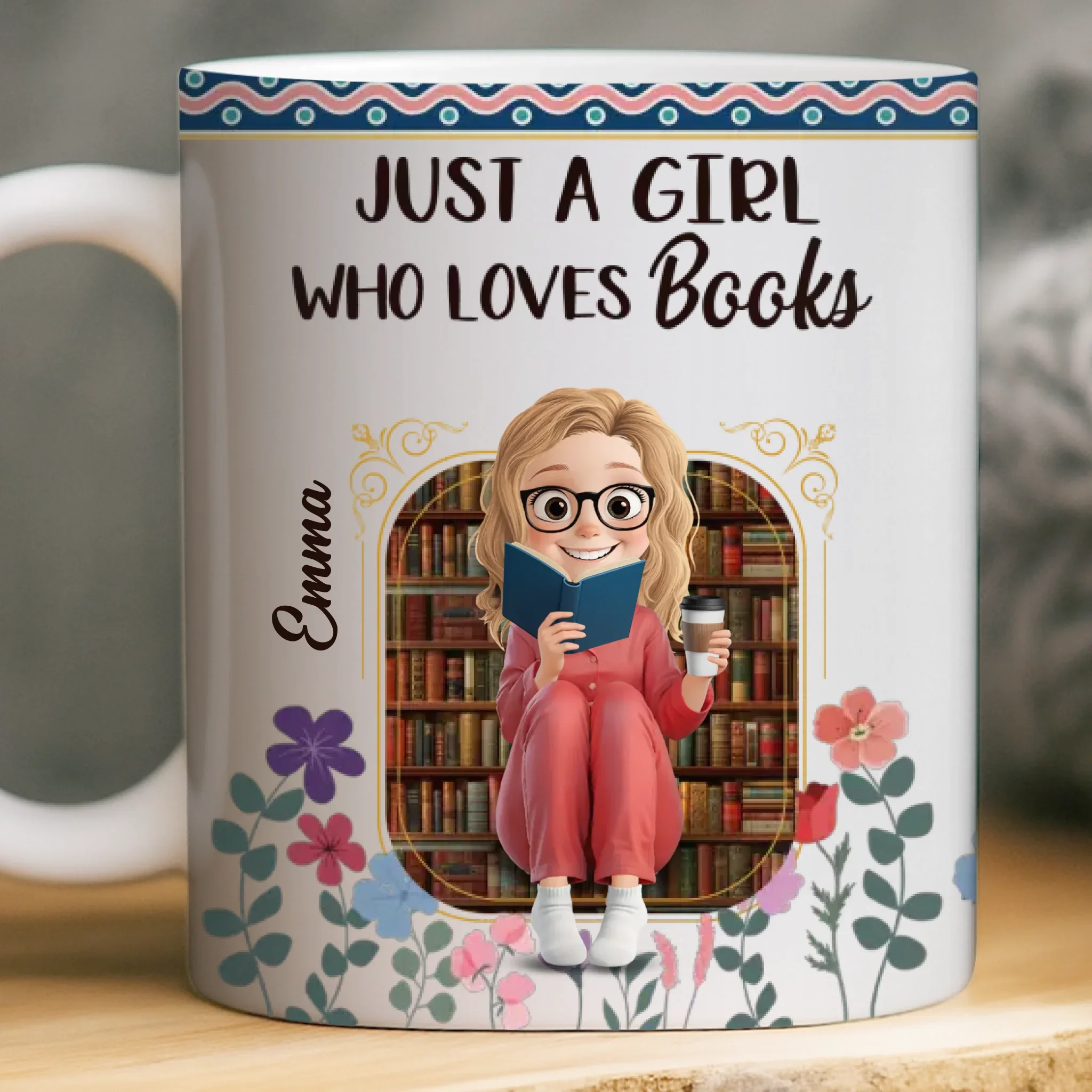 Custom Mug - Personalized Bookish Gifts For Book Lovers, Bookworms, Readers - Readers Never Feel Alone - Robaser