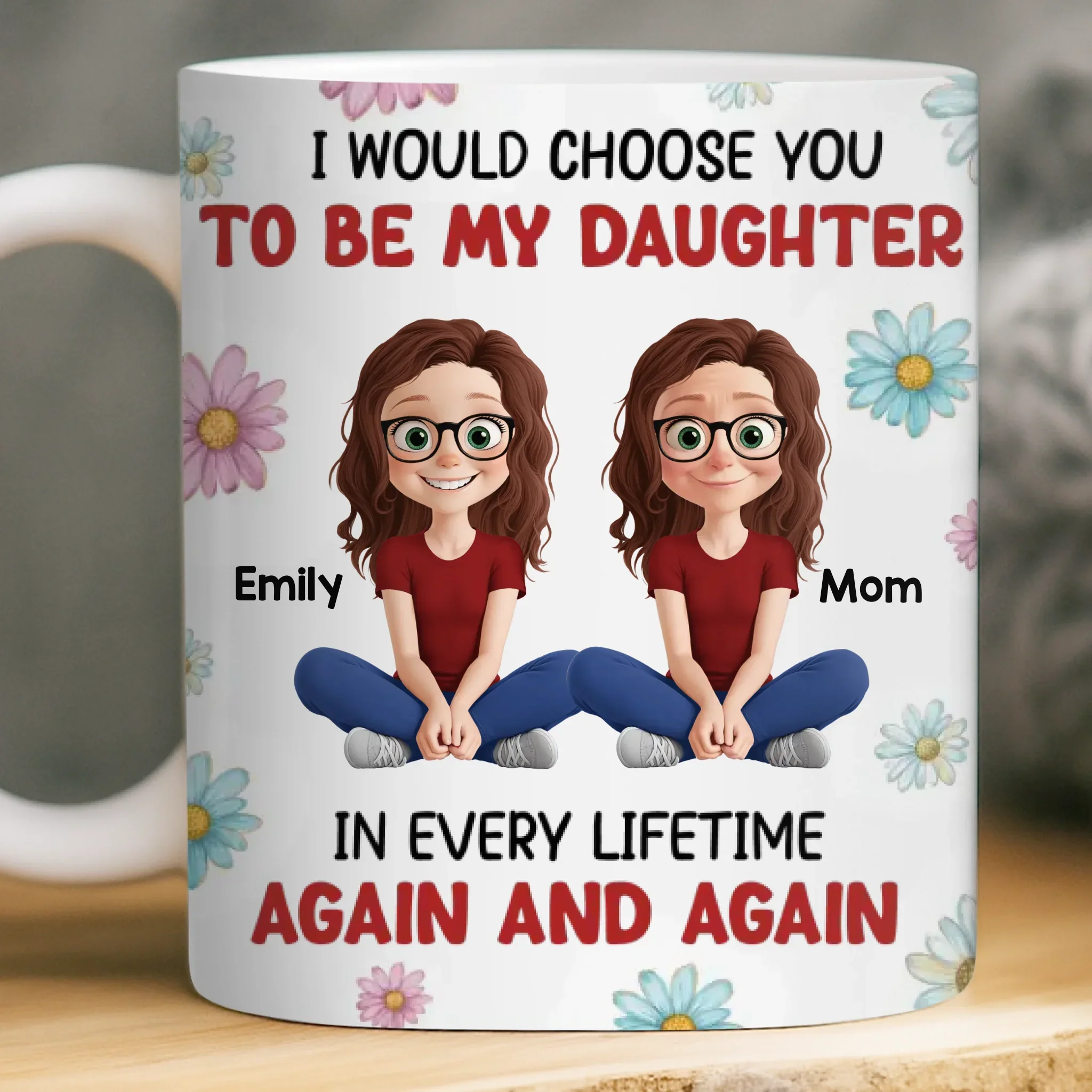 Custom Mug - Personalized Birthday Gifts For Mom, Daughter - A Circle Of Endless Love - Robaser