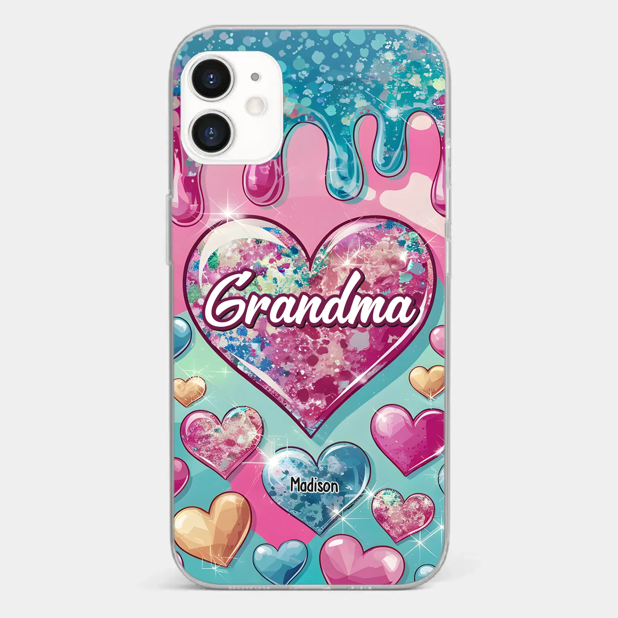 A Grandmother  s Heart Holds Forever Love - Family Personalized Custom 3D Inflated Effect Printed Clear Phone Case - Gift For Mom, Grandma - Robaser
