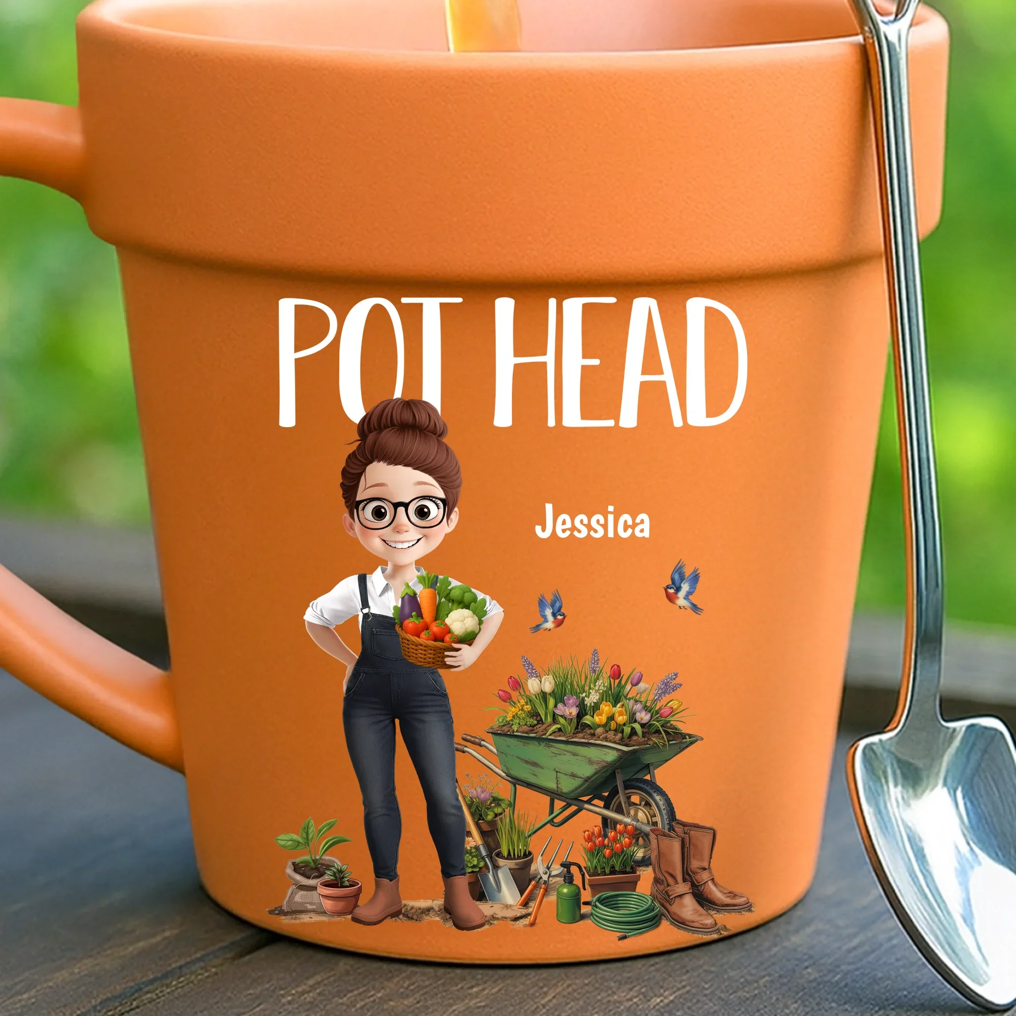 Custom Plant Pot Ceramic Mug - Personalized Garden Gifts For Gardeners - Plant Whisperer - Flower Pot Mug - Robaser