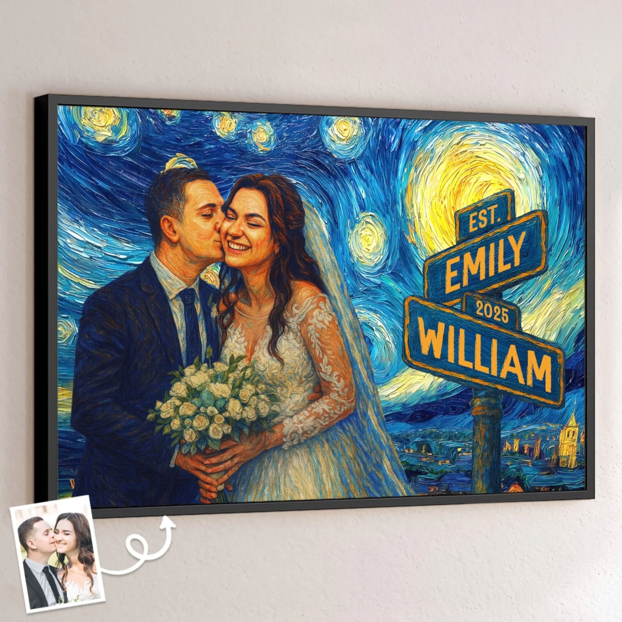 Custom Photo Horizontal Poster - Personalized Anniversary Wedding Gifts For Husband And Wife, Him And Her - Every Sunset With You - Robaser