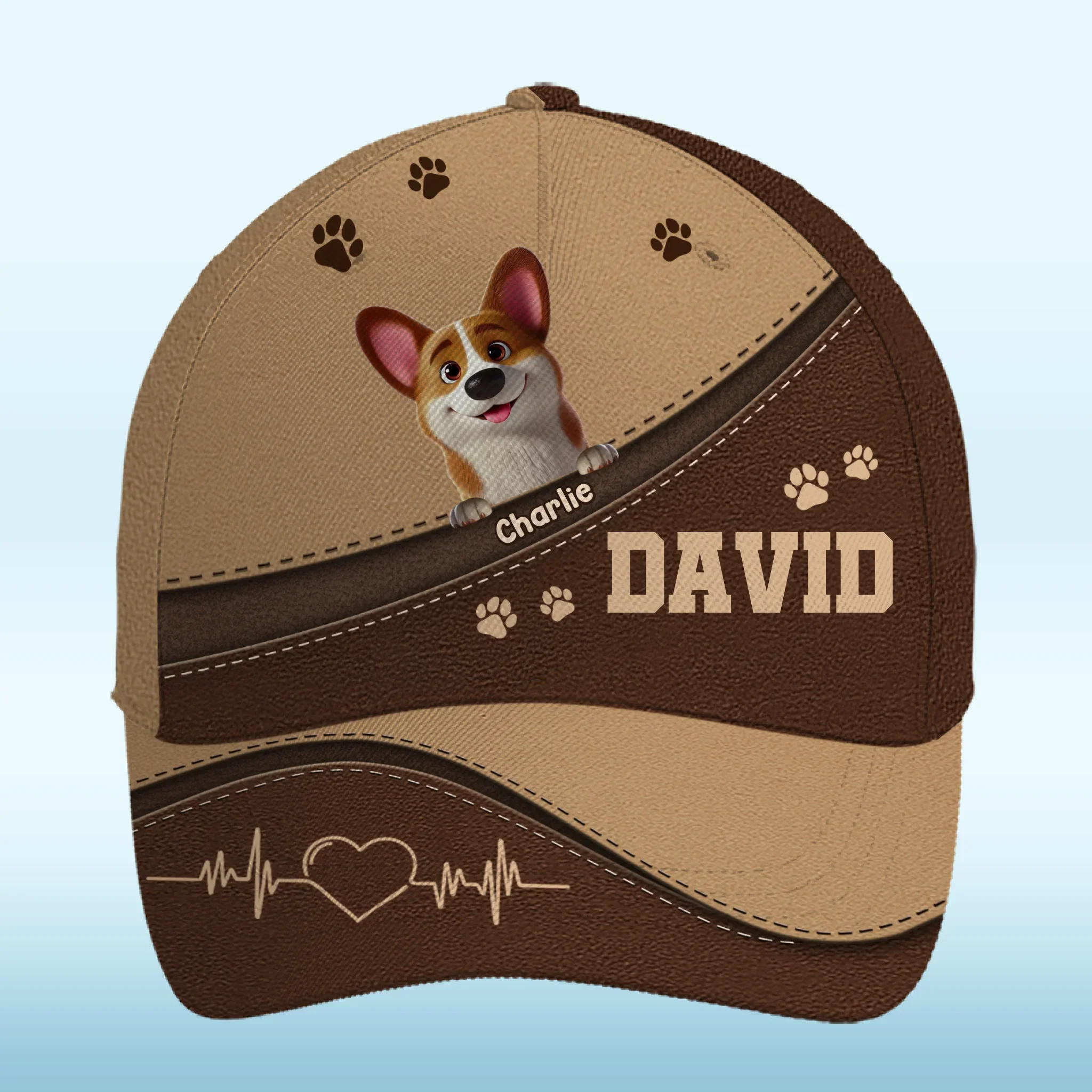 Paws Down, Best Dad Ever - Dog Personalized Custom Hat, All Over Print Classic Cap - Father's Day, Gift For Pet Owners, Pet Lovers - Robaser