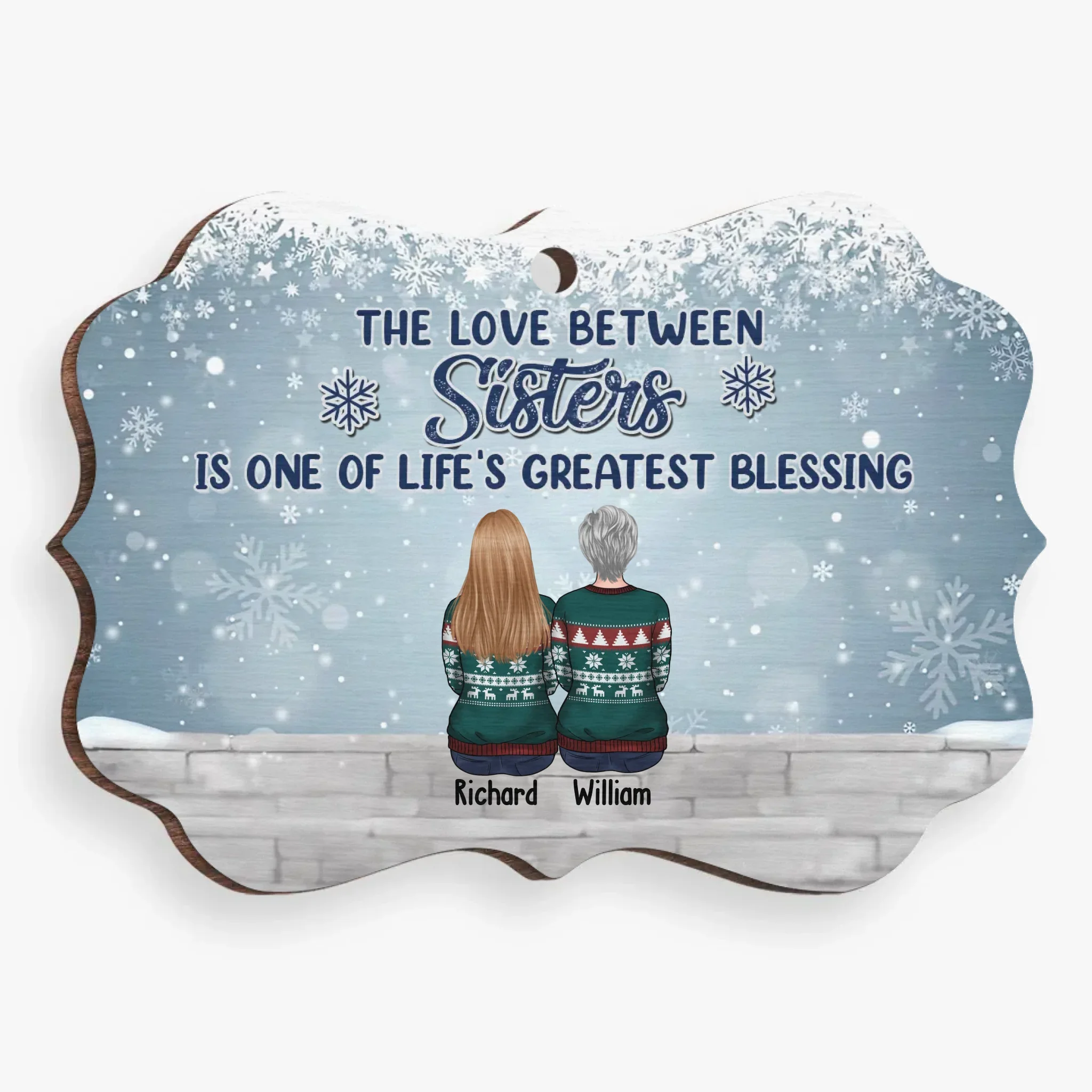 Christmas Is Even More Special When Spent With My Siblings - Family Personalized Custom Ornament - Wood, Acrylic Benelux Shaped - Christmas Gift For Family Members, Siblings, Brothers, Sisters - Robaser