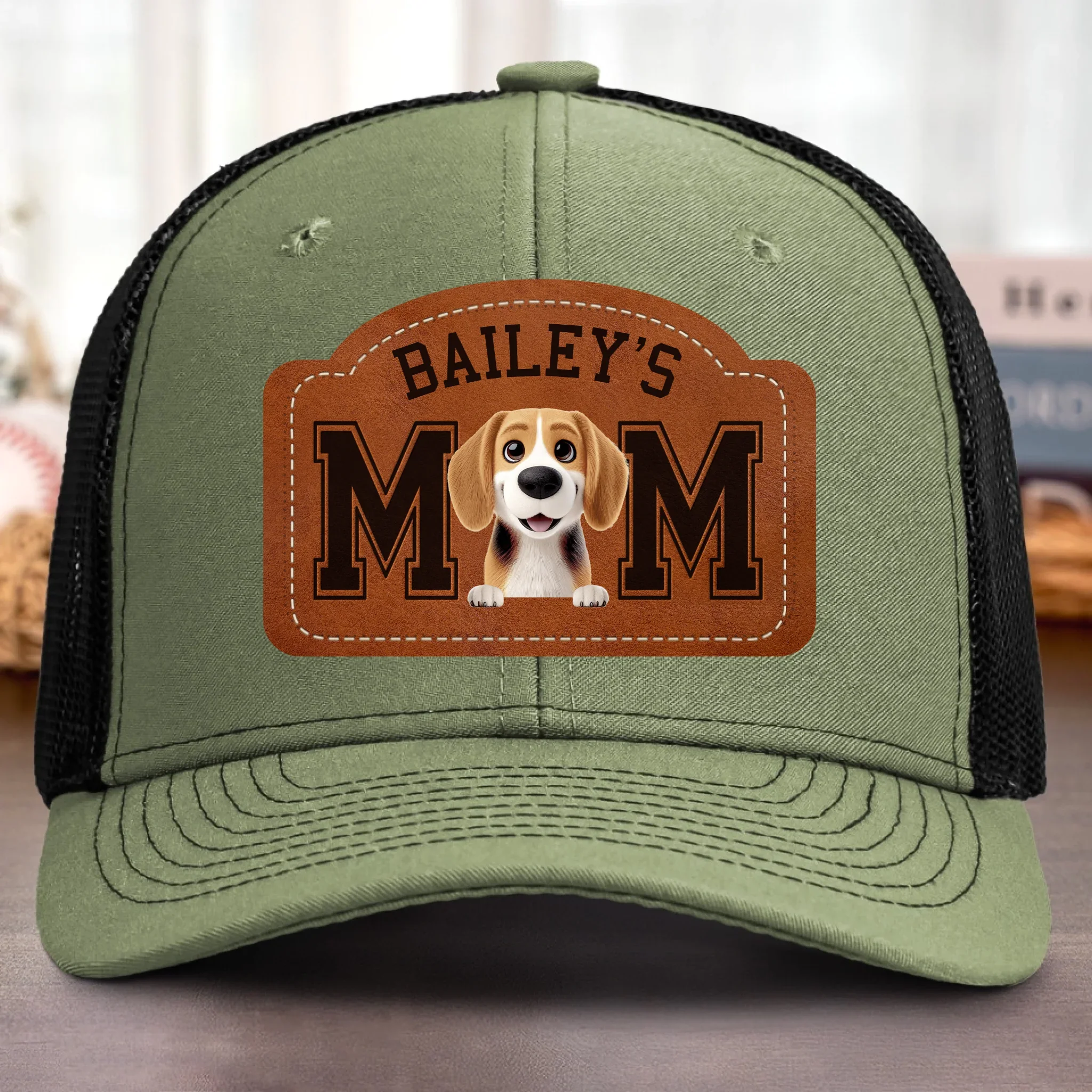 Custom Shaped Leather Patch Hat - Personalized Birthday Gifts For Dog Lovers, Dog Dad And Mom - Best Dog Dad Ever - Robaser