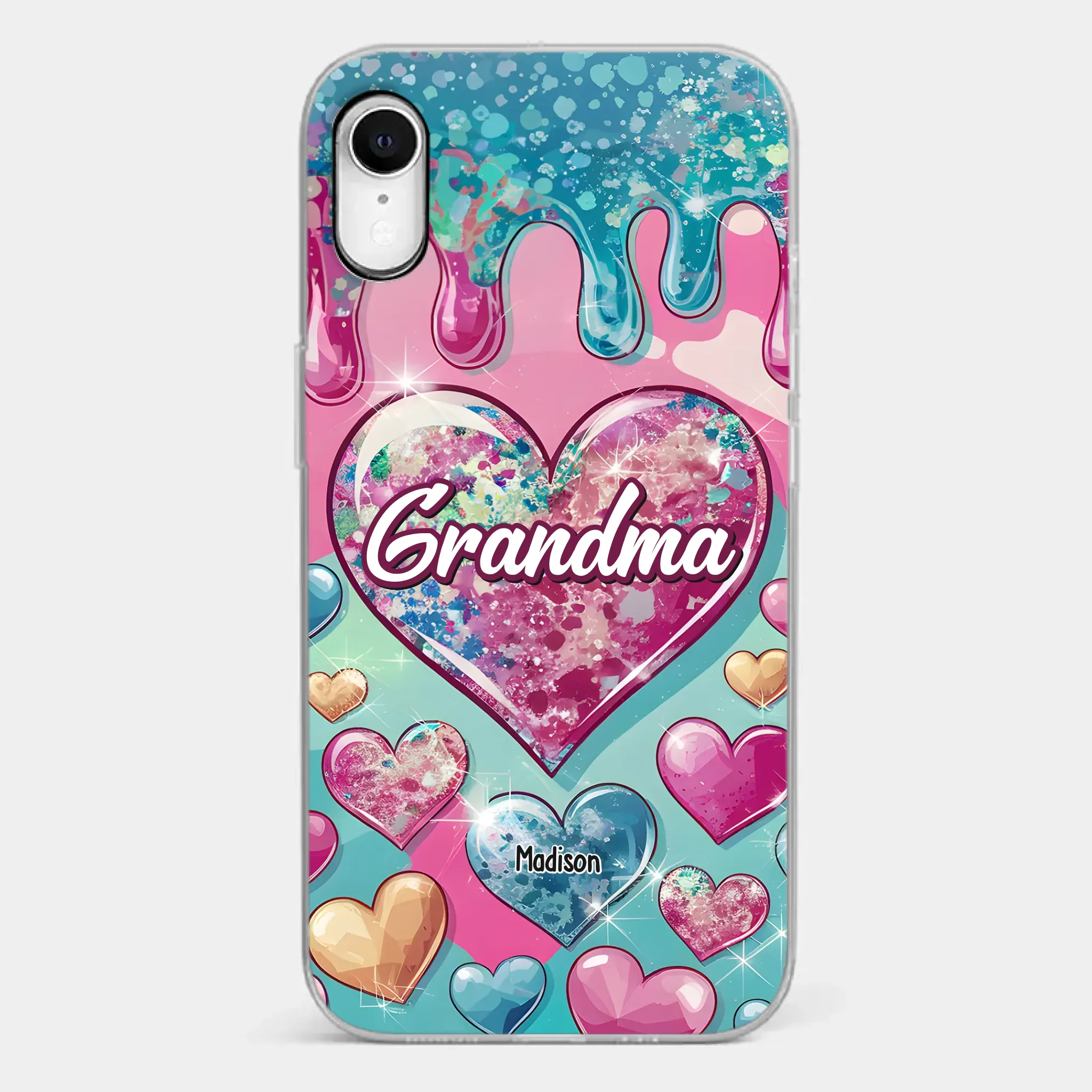 A Grandmother  s Heart Holds Forever Love - Family Personalized Custom 3D Inflated Effect Printed Clear Phone Case - Gift For Mom, Grandma - Robaser