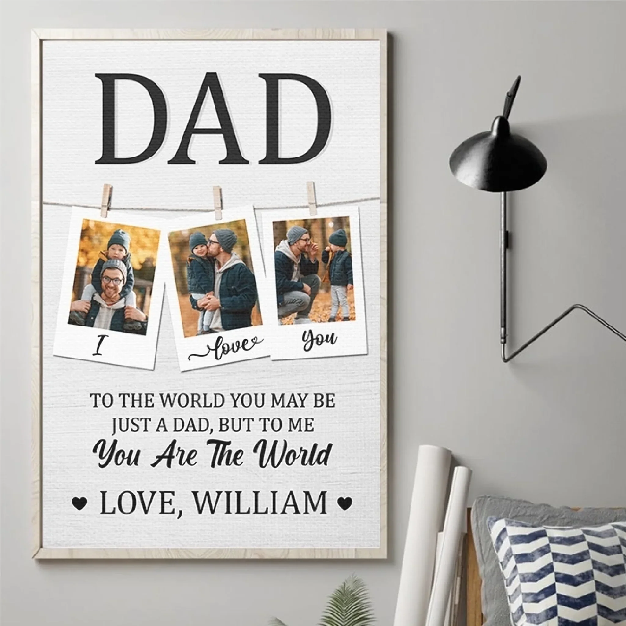 Custom Photo More Than Just A Dad - Family Personalized Custom Vertical Poster - Father's Day, Gift For Dad, Grandpa - Robaser