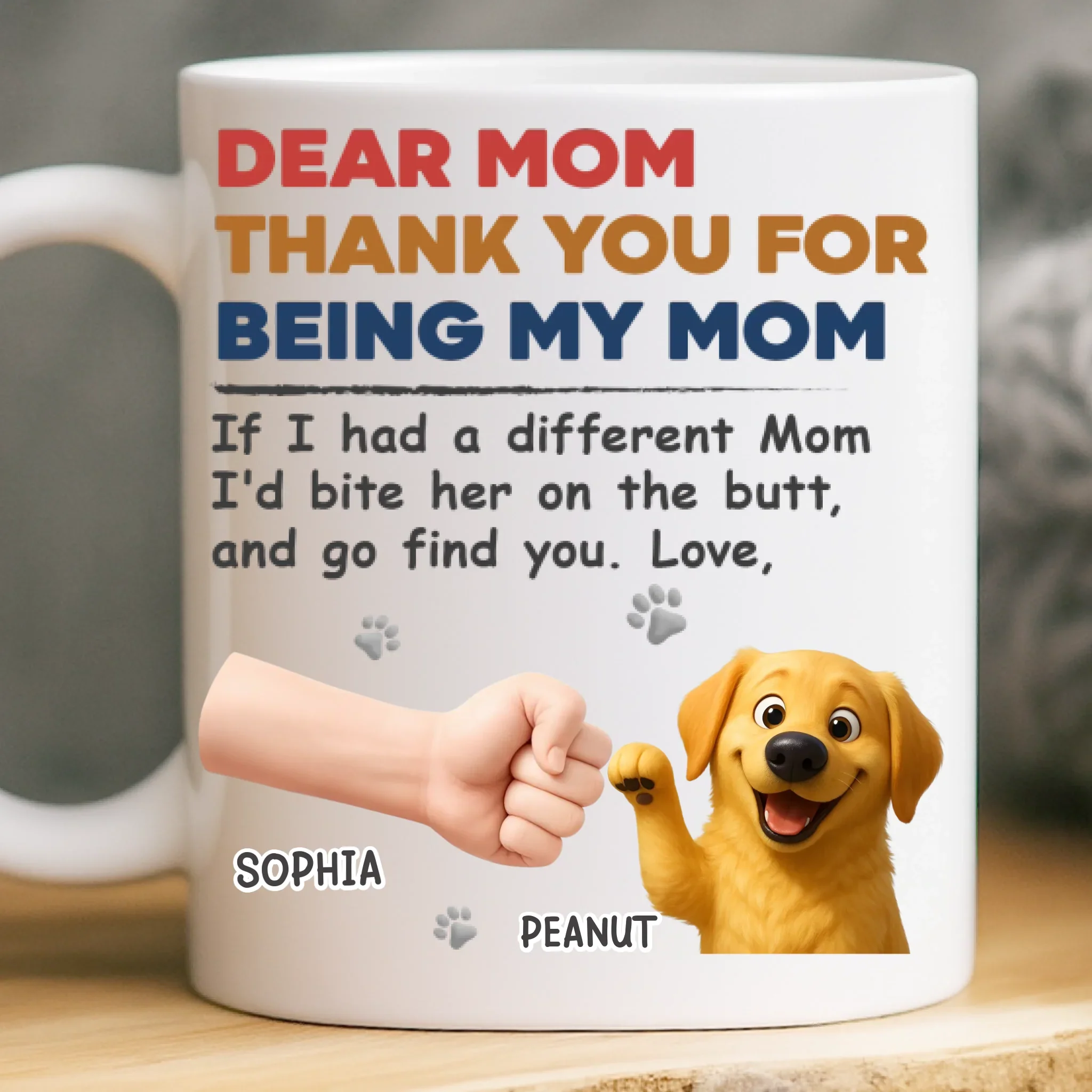 Custom Mug - Personalized Birthday Gifts For Dog Cat Lovers, Dog Dad And Mom, Cat Owners - Fur Ever In My Heart - Robaser