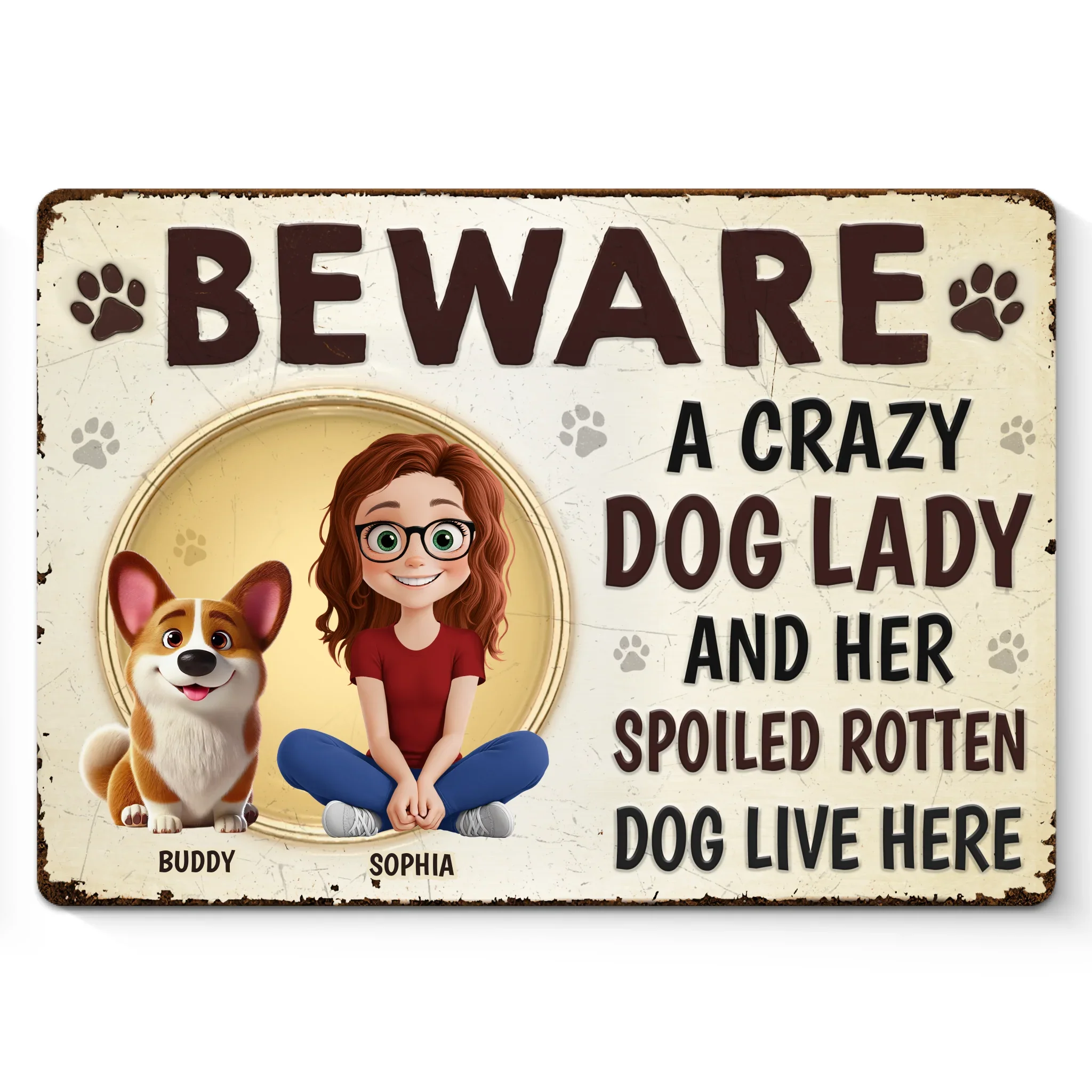 Custom Home Decor Metal Sign - Personalized Birthday Gifts For Dog Lovers, Dog Dad And Mom - Love Me, Love My Dogs - Robaser