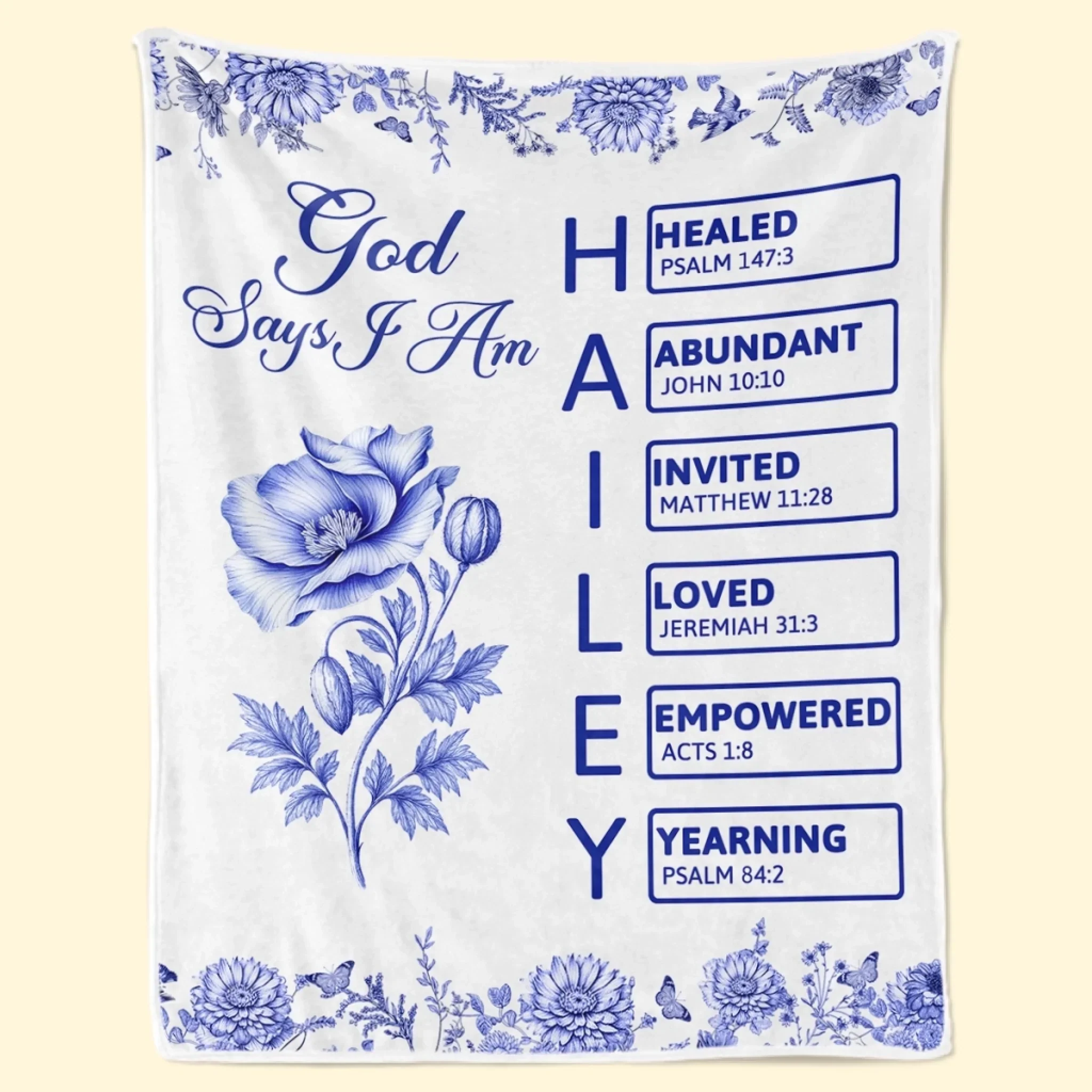 Custom Blanket - Personalized Best Friend Birthday Gifts For Women, Besties, Sisters, BFF, Family, Yourself - God Says You Are - Robaser
