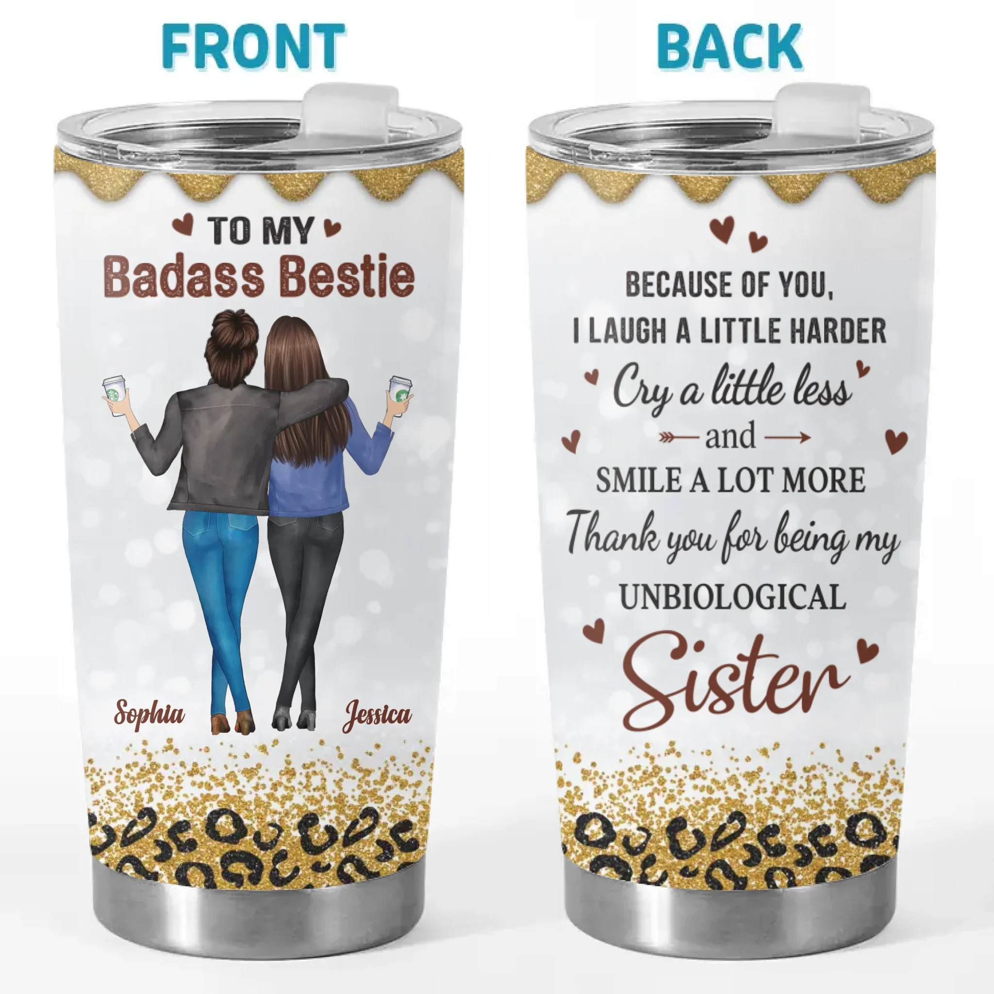 Custom Tumbler - Personalized Best Friend Birthday Gifts For Women, Besties, Sisters, BFF - Our Friendship Our Vintage - Robaser