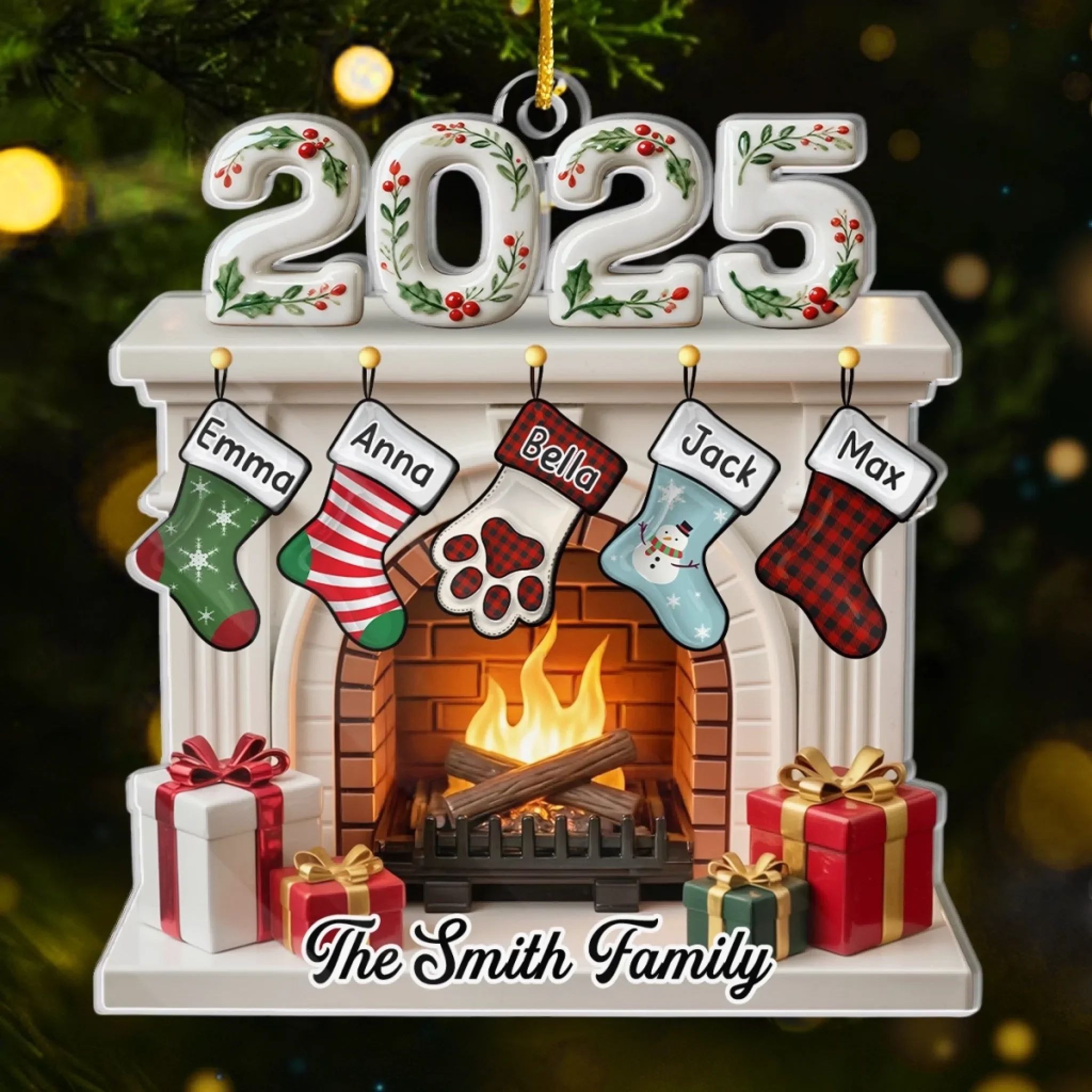 Custom Acrylic Ornament - Personalized Christmas Birthday Gifts For Mom, Dad, Brother, Sister, Kids - You Make My Holiday Shine - Robaser