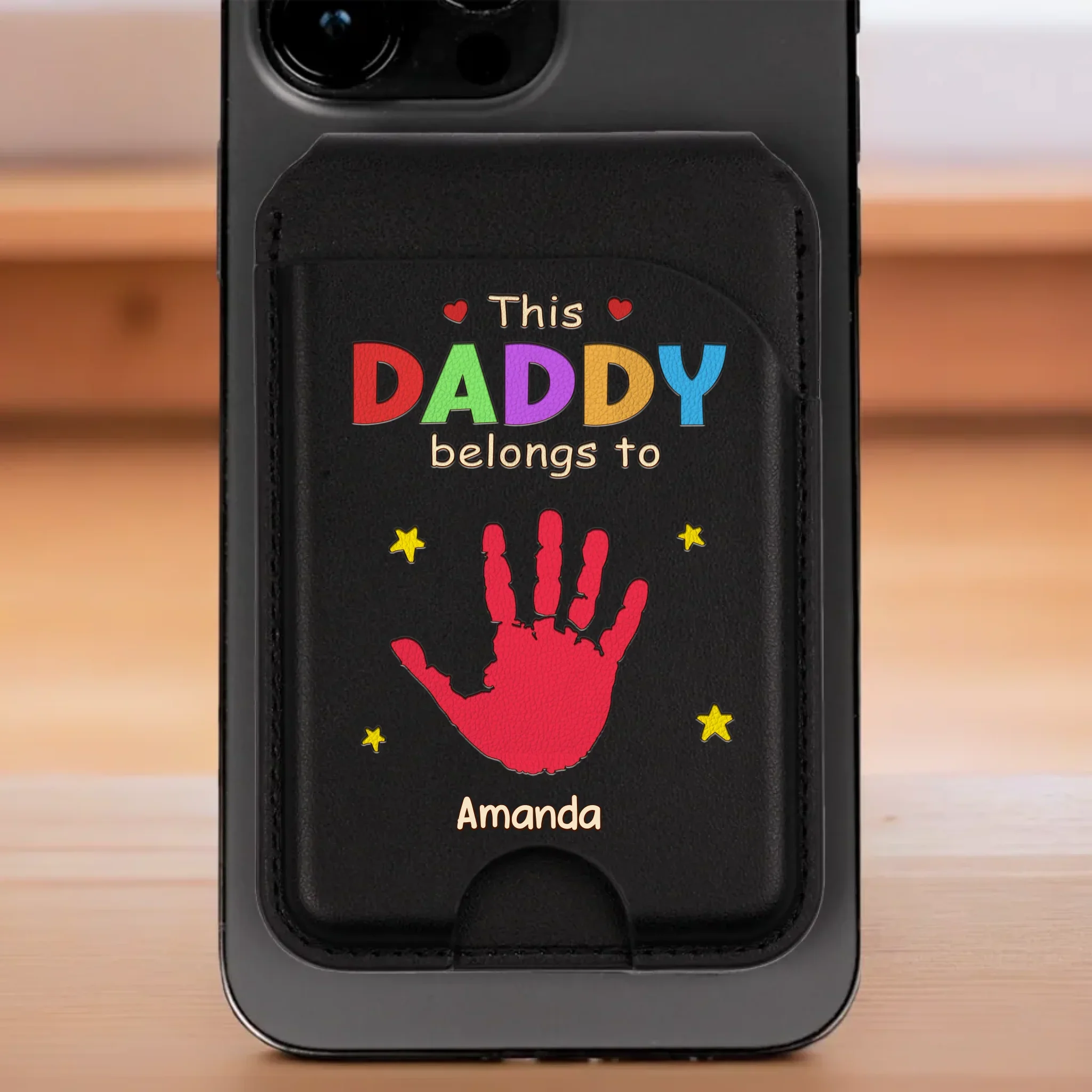 This Great Person Belongs To Us - Family Personalized Custom Magnetic Wallet For iPhone - Father's Day, Gift For Dad, Grandpa - Robaser