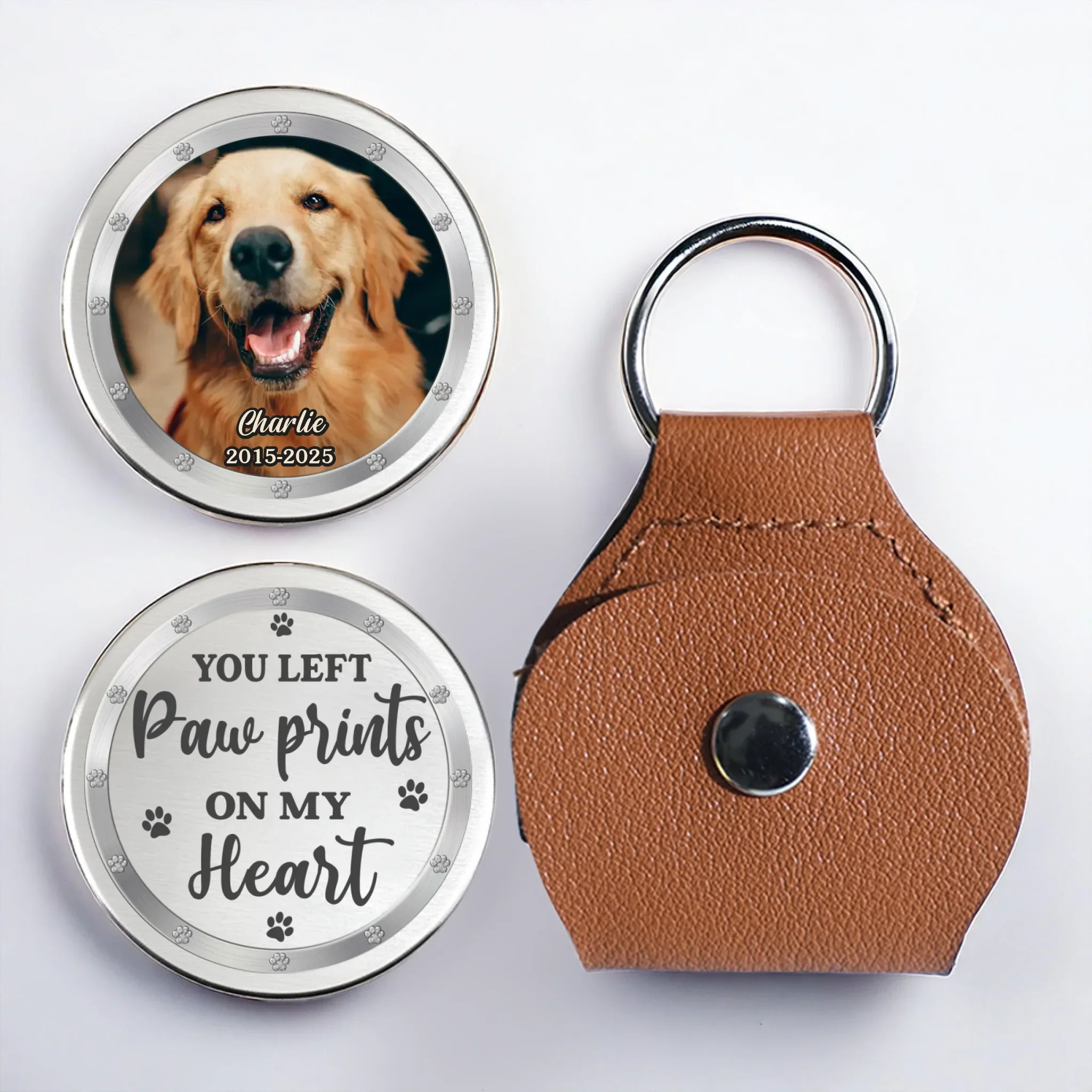 Custom Photo Pocket Hug - Personalized Pet Memorial Sympathy Gifts For Dogs, Cats - Missed But Never Forgotten - Robaser
