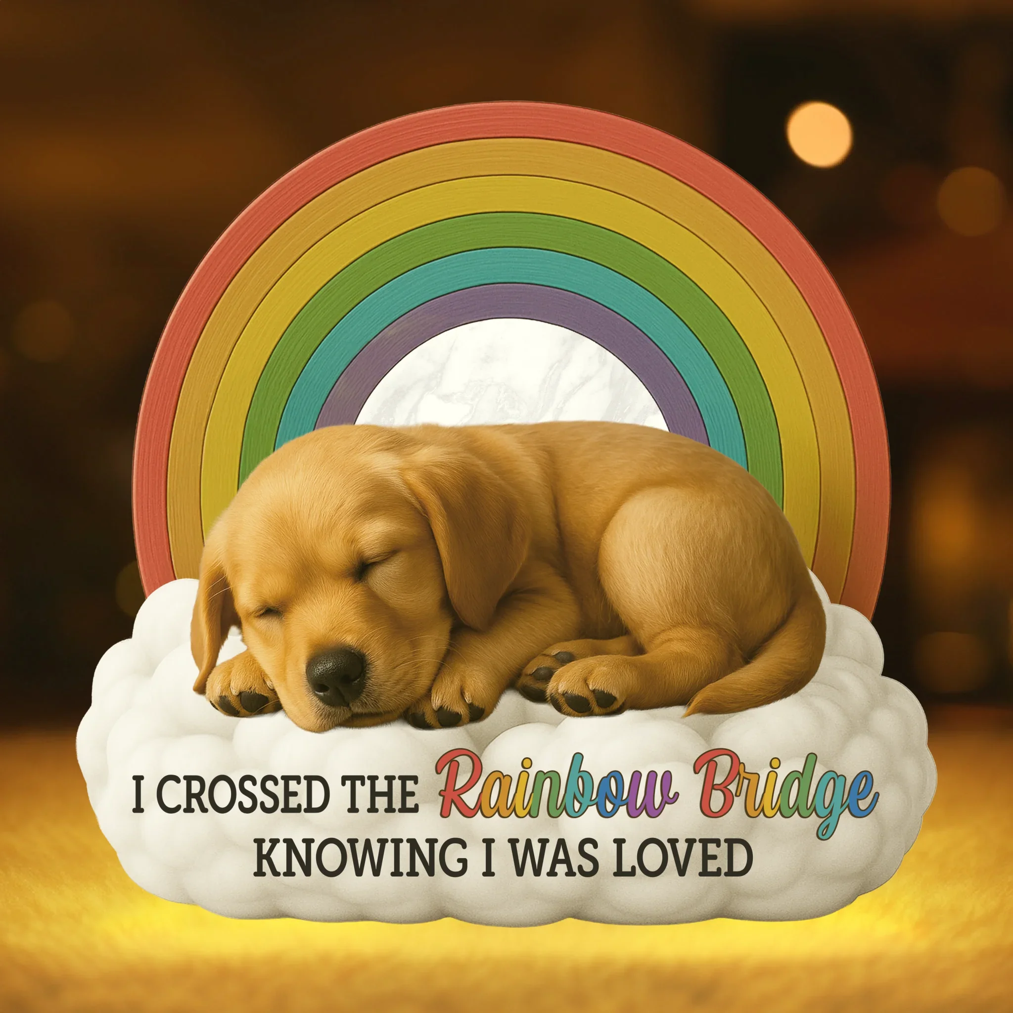 Custom Photo Shaped Light Box - Personalized Pet Memorial Gifts For Dogs, Cats - I  ll Meet You At The Rainbow Bridge - Robaser