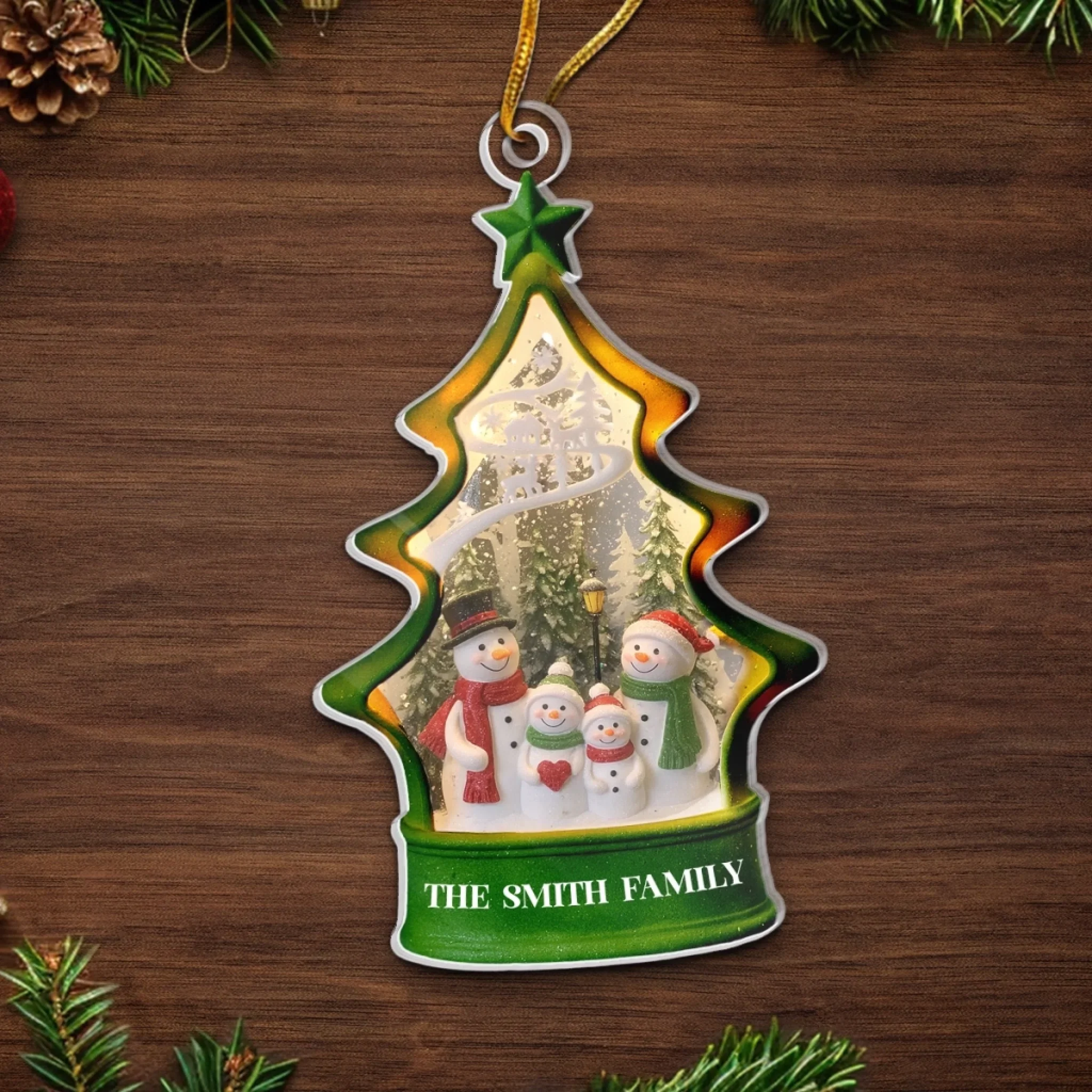 Custom Acrylic Ornament - Personalized Christmas Birthday Gifts For Mom, Dad, Kids - Frosty Fun And Warm Hearts - Robaser