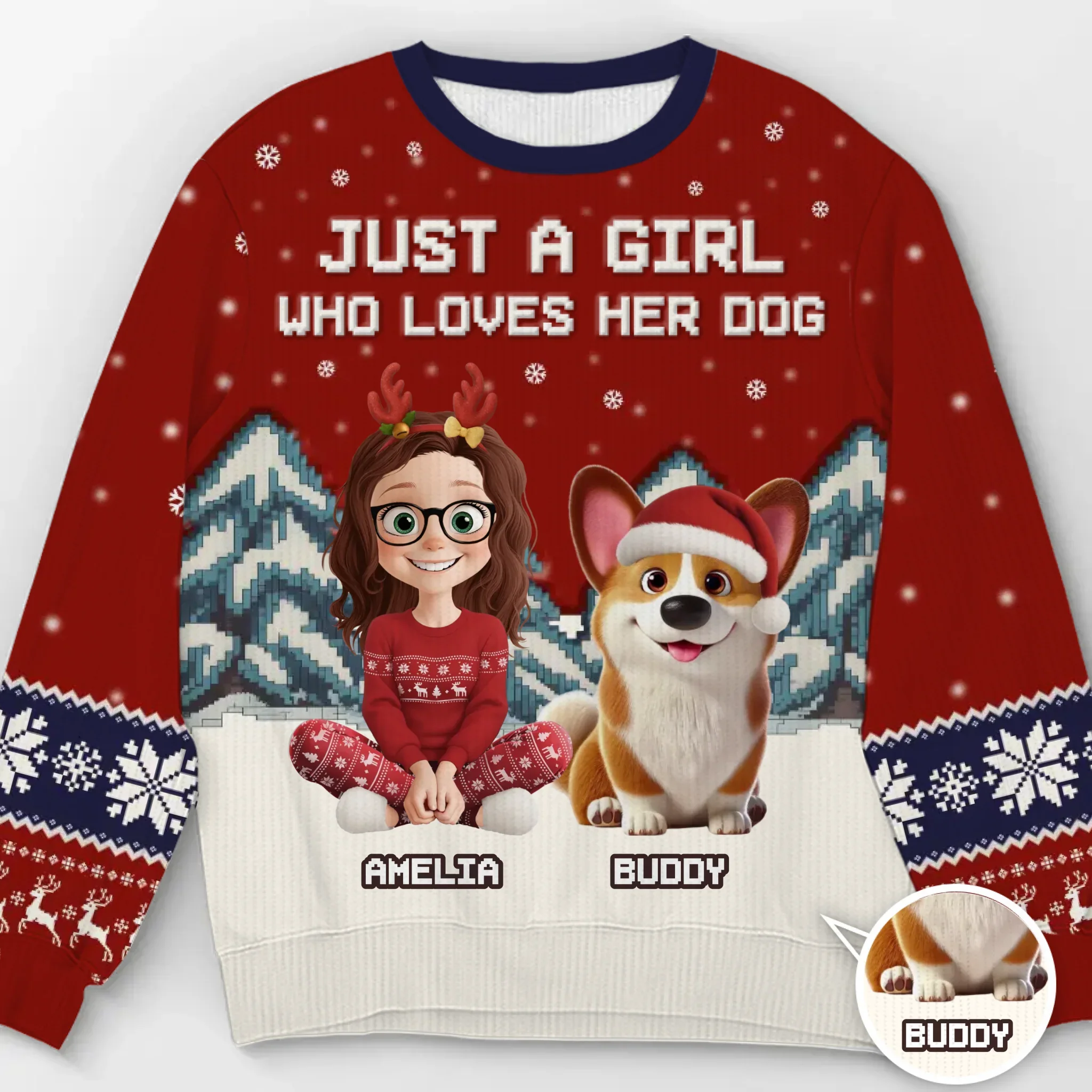 Custom Unisex Ugly Sweatshirt - Personalized  Christmas Birthday Gifts For Dog Lovers, Dog Dad And Mom -   Tis The Season To Be Furry - Robaser