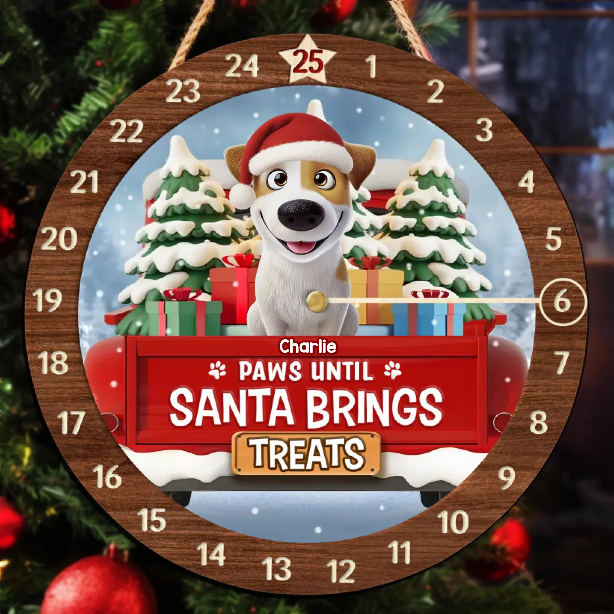 Custom Wooden Countdown Calendar - Personalized Christmas Birthday Gifts For Dog Cat Lovers, Dog Dad And Mom, Cat Owners - Every Day  s A Treat Closer - Robaser