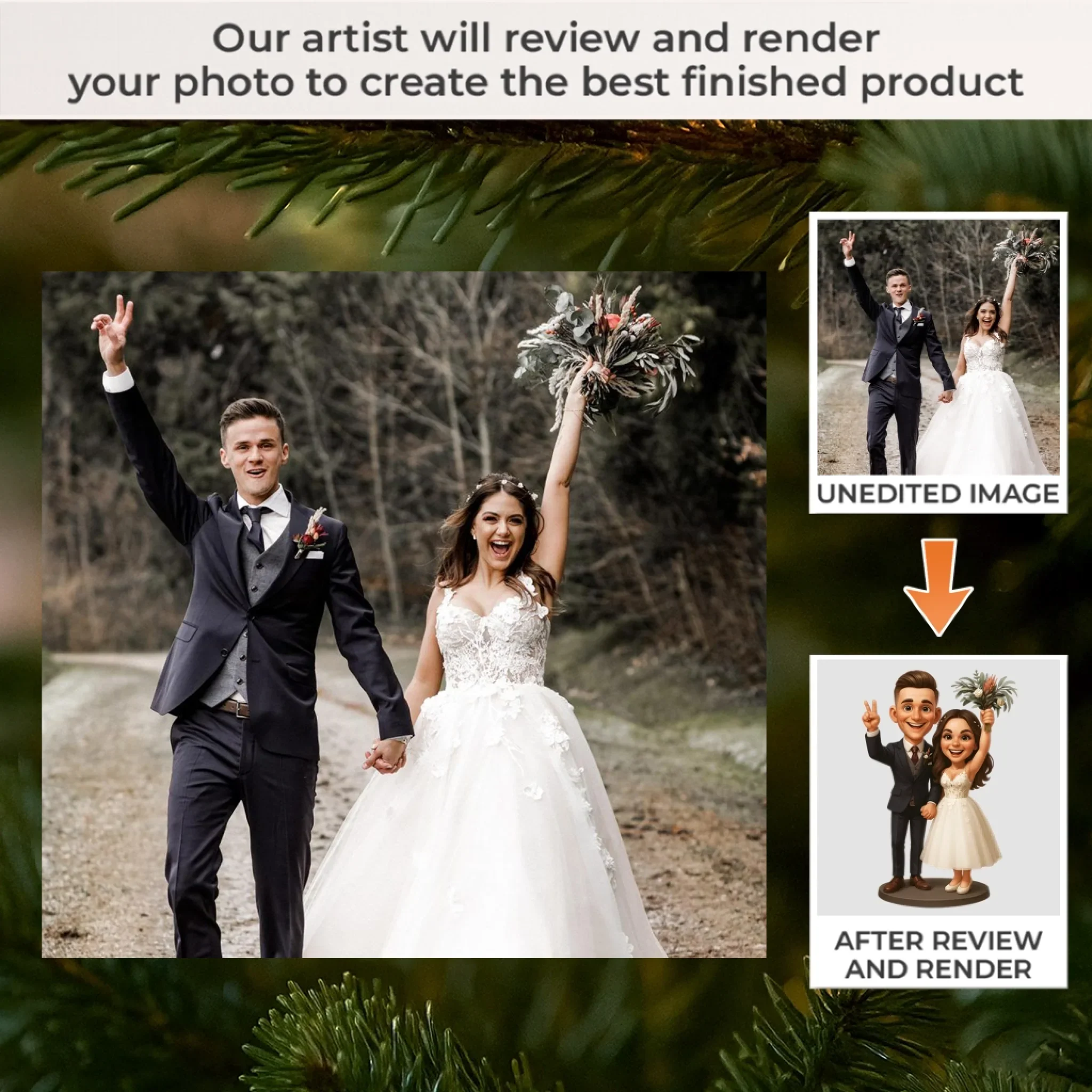 Custom Photo Acrylic Ornament - Personalized Christmas Birthday Gifts For Best Friends, Family, Coworker, Work Bestie, Husband And Wife, Dog Cat Lovers - Forever Yours, Always Mine - Robaser