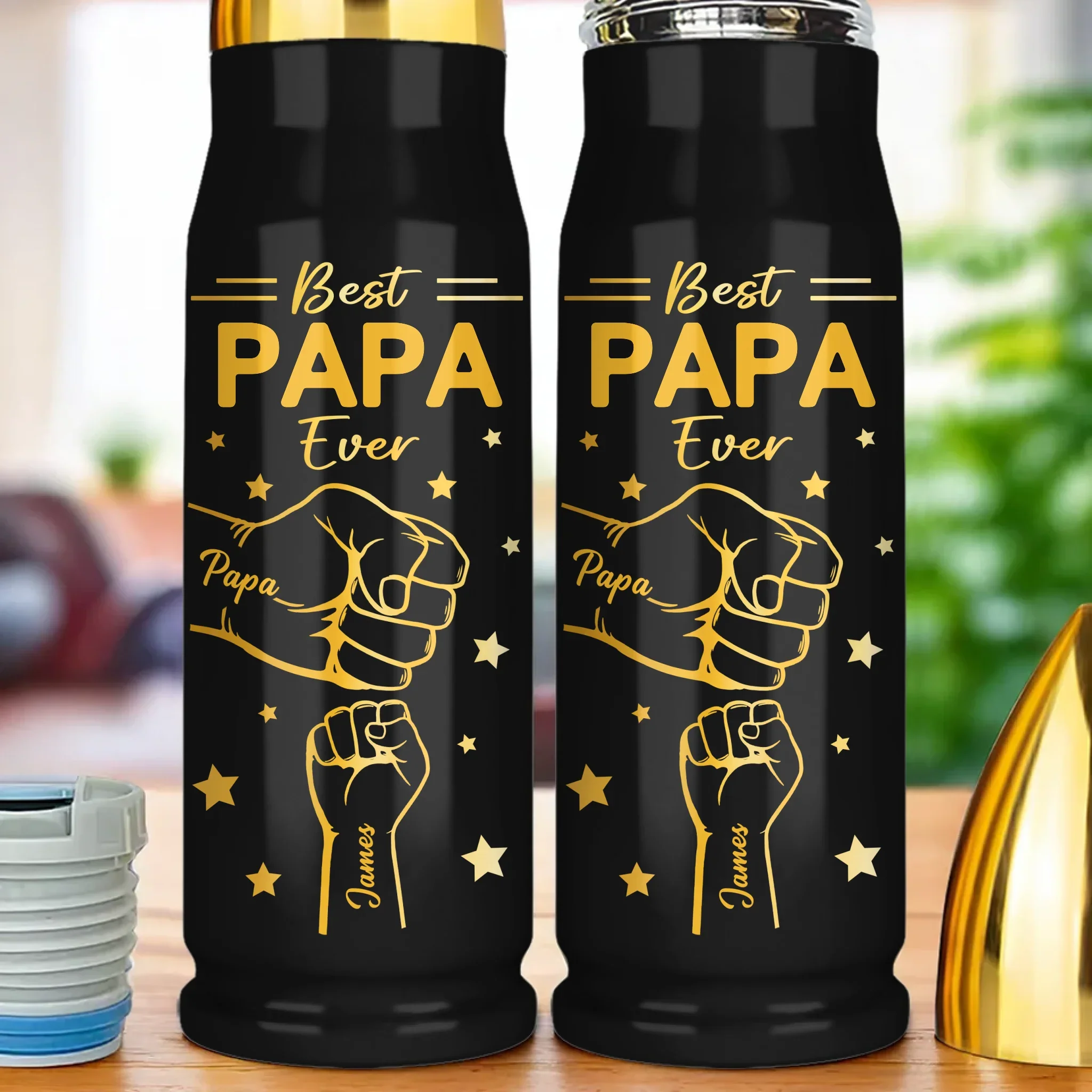 Legacy In Every Handshake - Family Personalized Custom Bullet Tumbler - Father's Day, Gift For Dad, Grandpa - Robaser