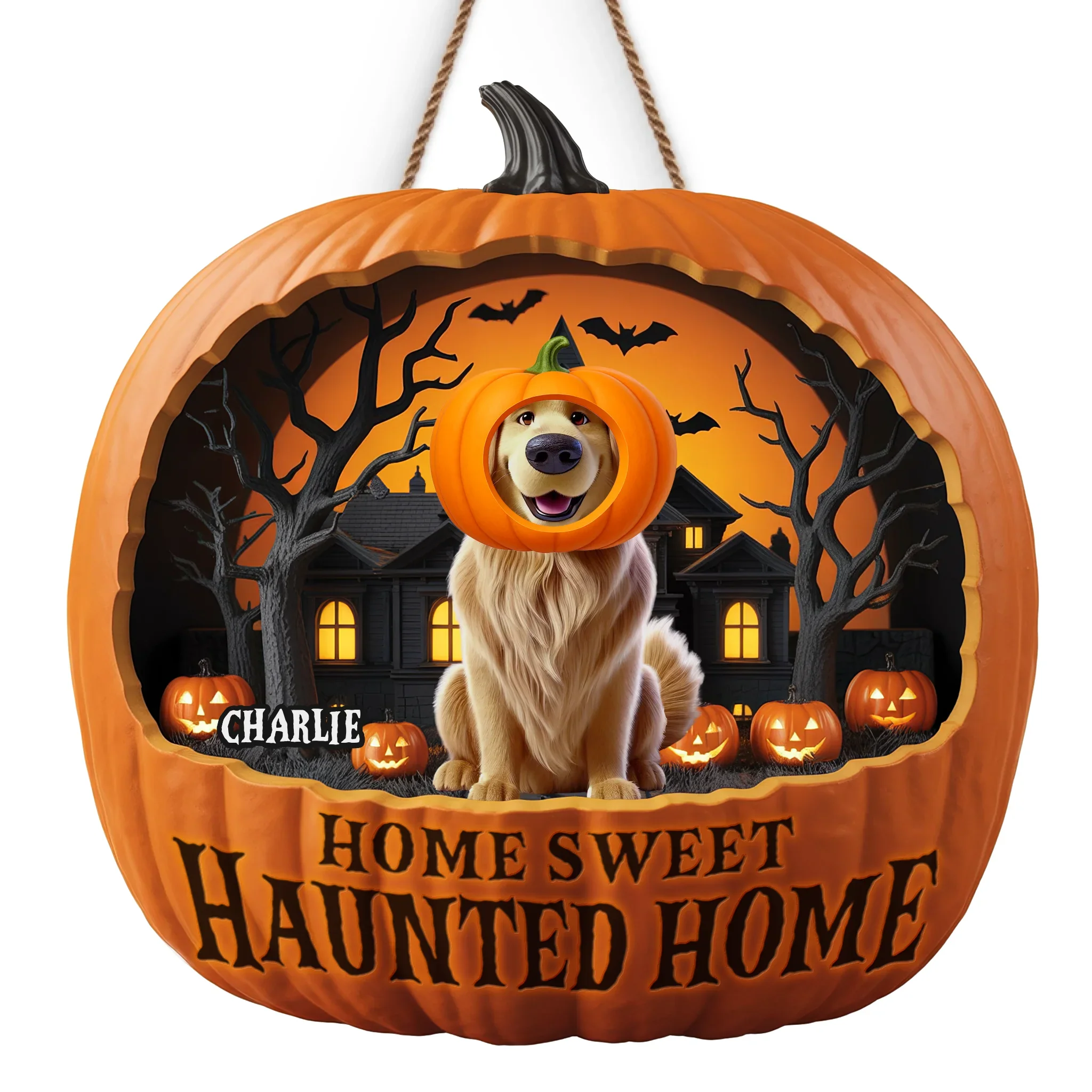 Custom Wood Sign - Personalized Halloween Birthday Gifts For Dog Cat Lovers, Dog Dad And Mom, Cat Owners - Spooky Vibes, Furry Tribe - Robaser