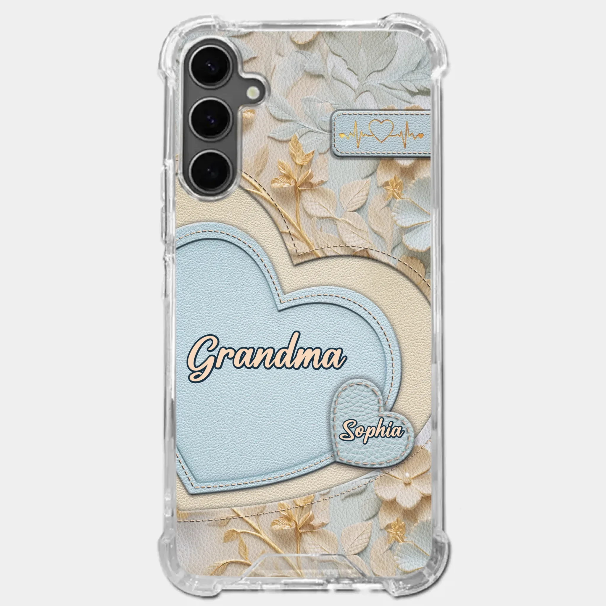 Tied Together By Love - Family Personalized Custom 3D Inflated Effect Printed Clear Phone Case - Mother's Day, Gift For Mom, Grandma - Robaser
