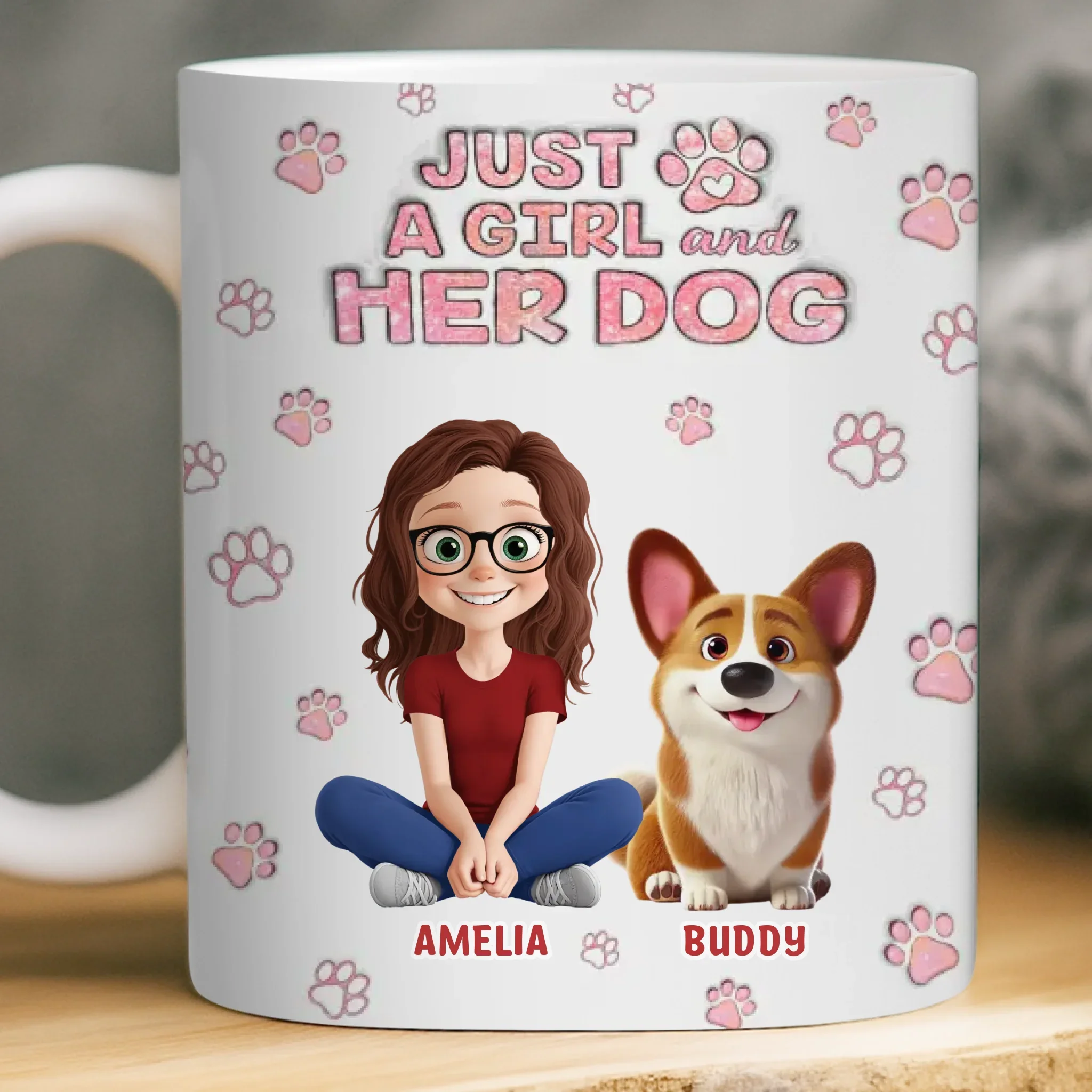 Custom Mug - Personalized Birthday Gifts For Dog Lovers, Dog Dad And Mom - Dog Love Hits Different - Robaser