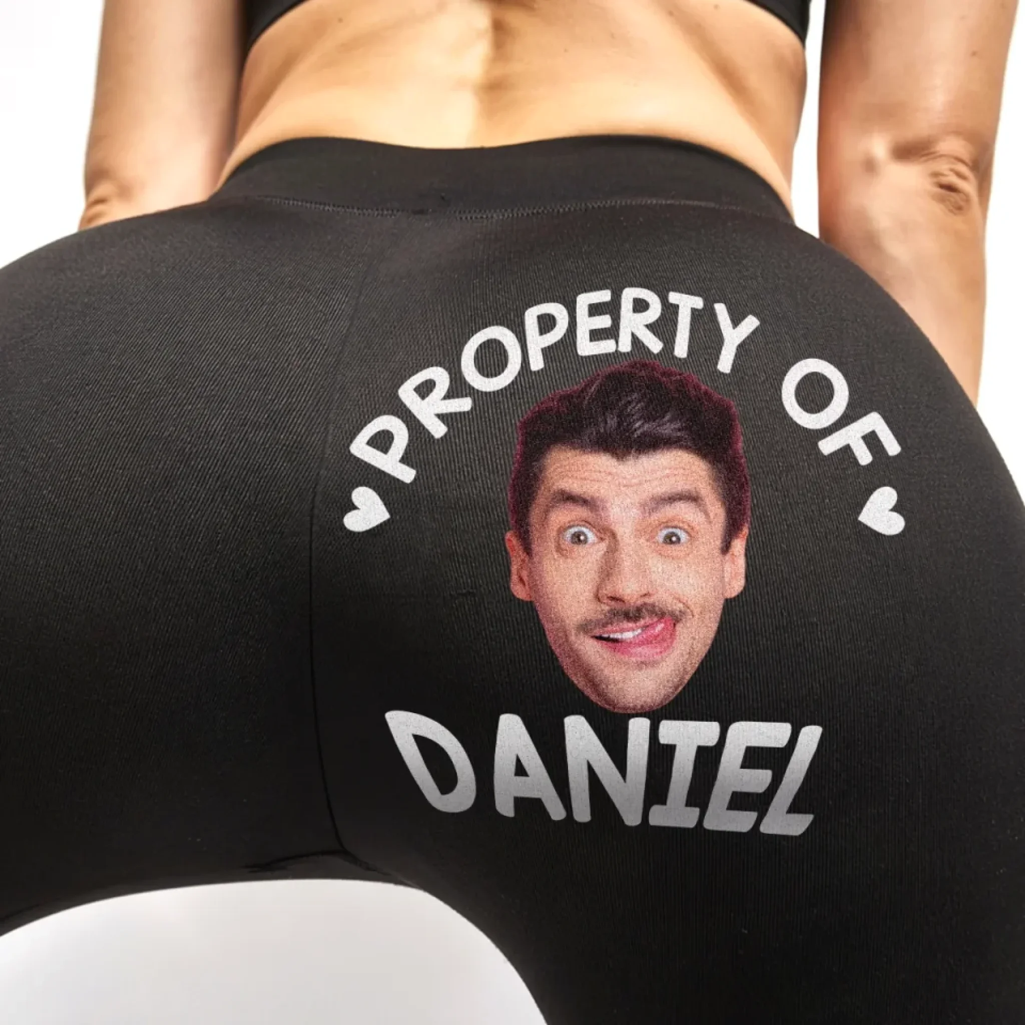 Custom Photo Property Of Me, Handle Like A Queen - Personalized Custom Women Leggings - Gift For Wife, Anniversary - Robaser