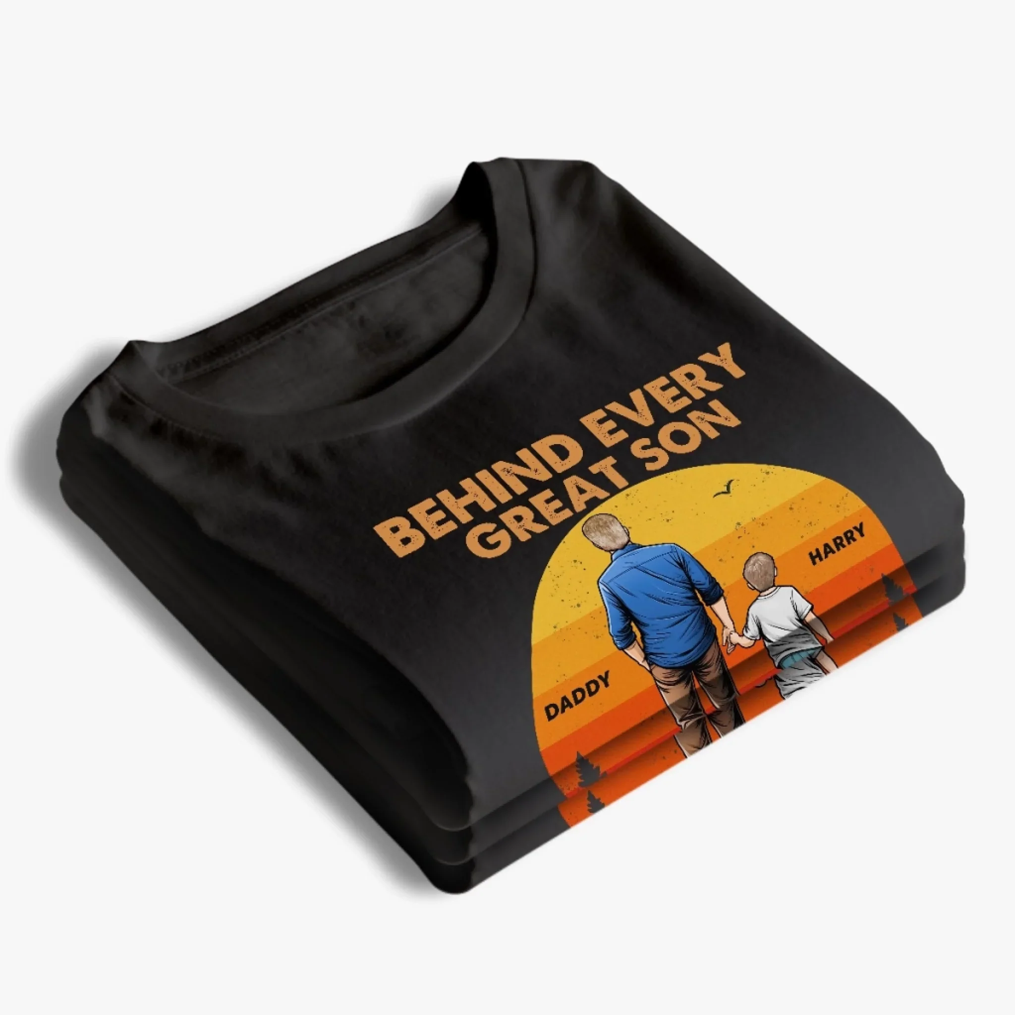 Dad And Son Strong Bond - Family Personalized Custom Unisex T-shirt, Premium T-shirt, Hoodie - Father's Day, Gift For Dad, Grandpa - Robaser