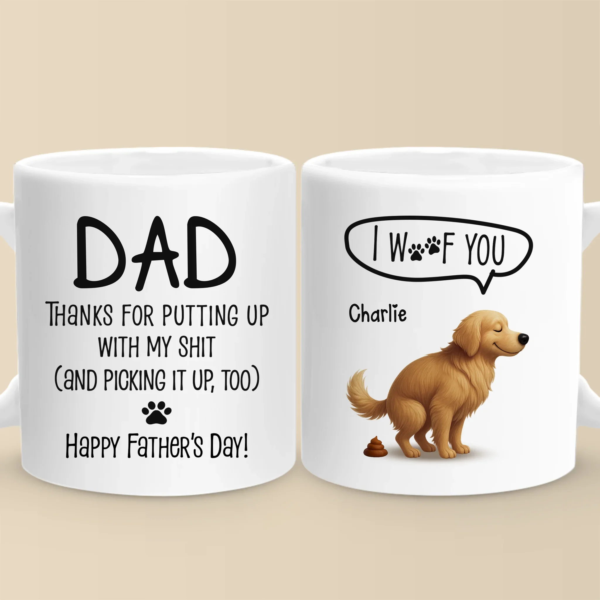 I Trained You Well, Dad - Dog Personalized Custom Mug - Father's Day, Gift For Pet Owners, Pet Lovers - Robaser