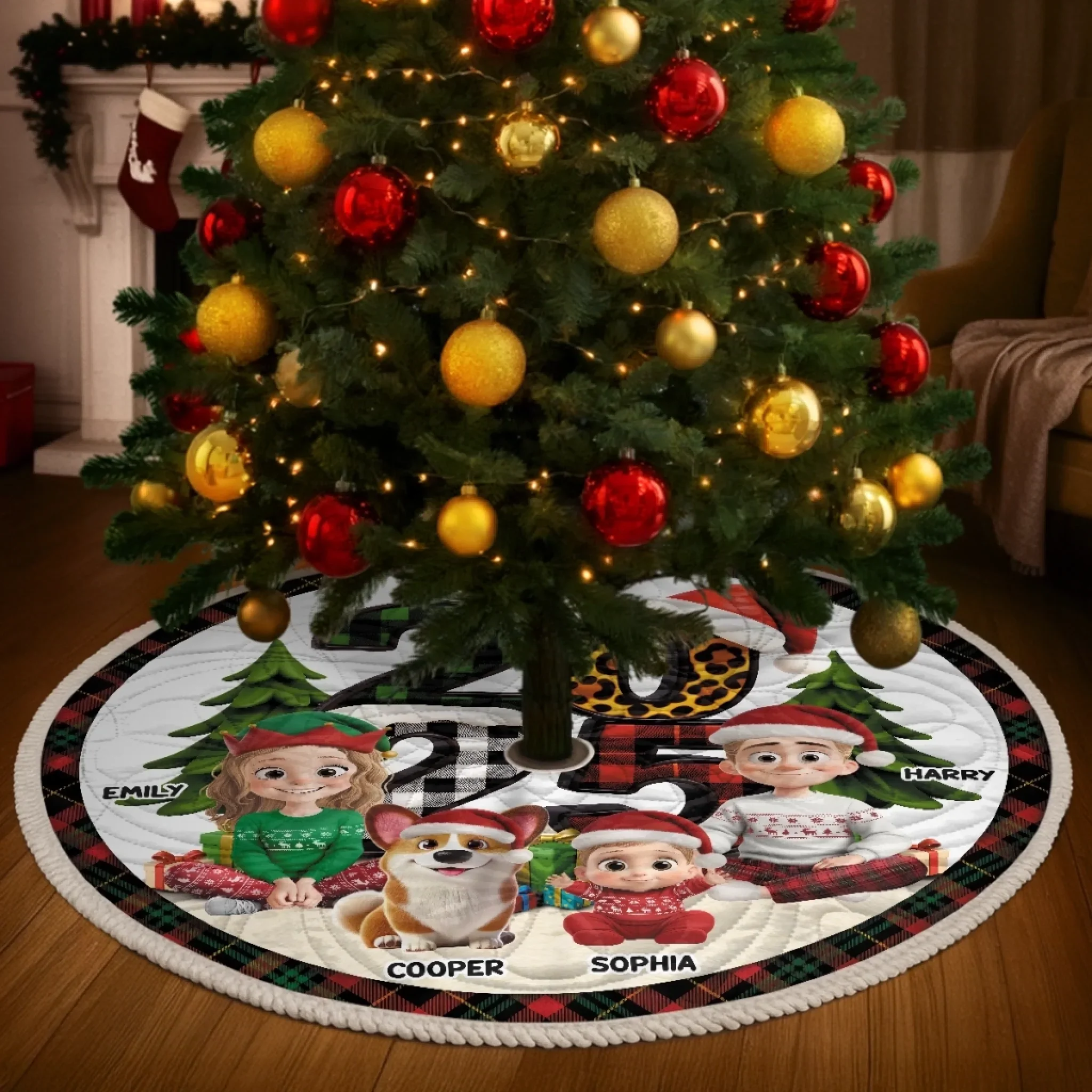 Custom Tree Skirt - Personalized Christmas Birthday Gifts For Mom, Dad, Brother, Sister, Kids - Together Is The Best Gift - Robaser
