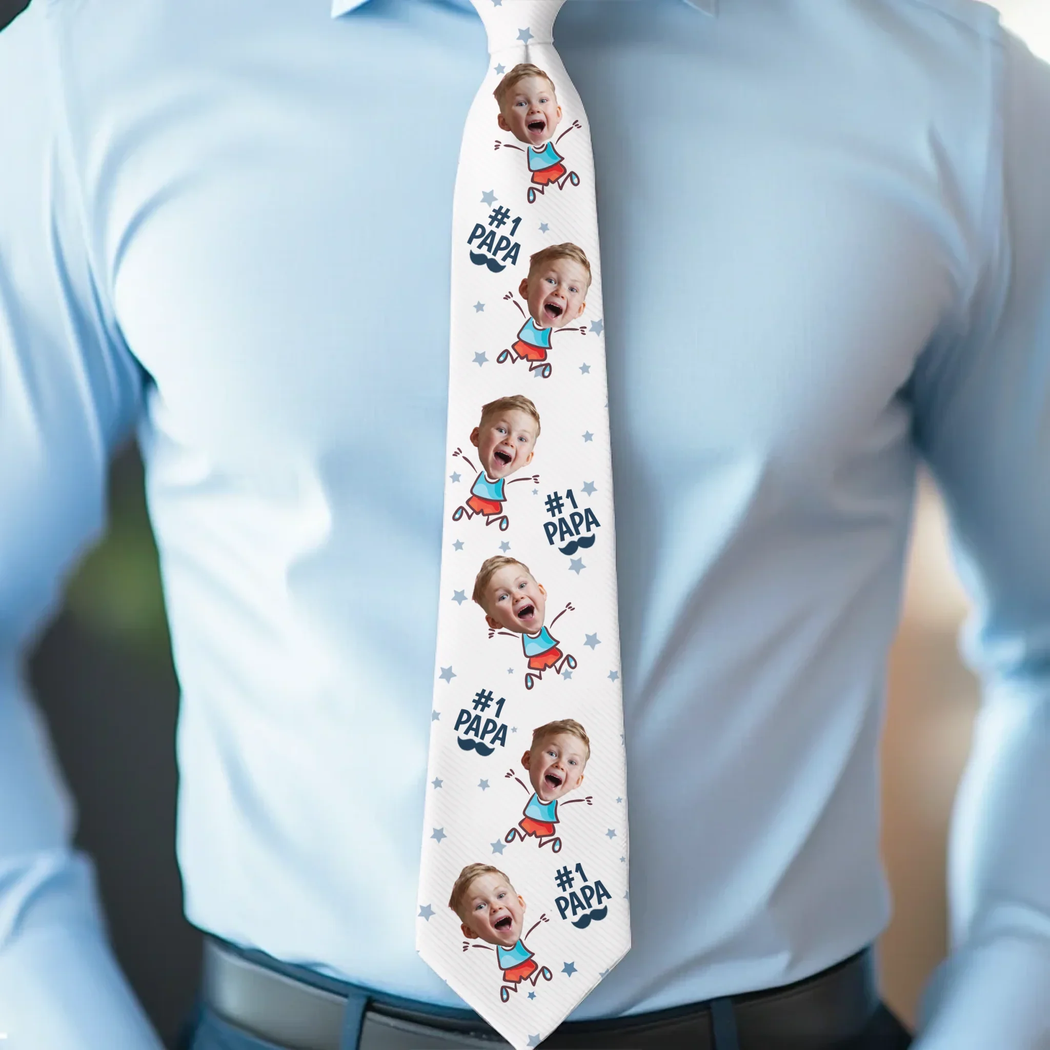 Custom Photo Best Dad Ever, No Debates - Family Personalized Custom Tie - Father's Day, Gift For Dad, Grandpa - Robaser