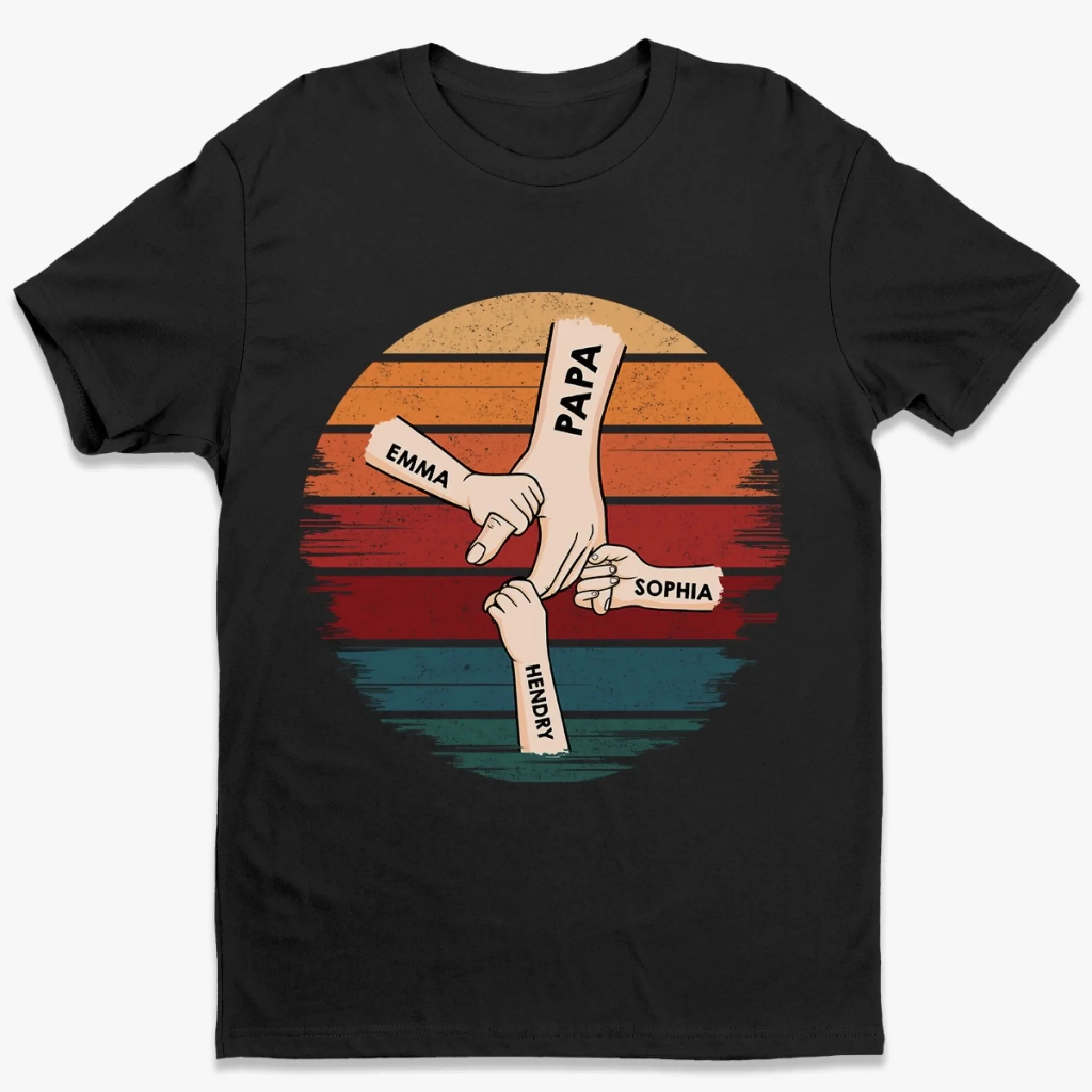 Your Favorite Troublemakers Hold Your Hand Forever - Family Personalized Custom Unisex T-shirt, Premium T-shirt, Hoodie - Father's Day, Gift For Dad, Grandpa - Robaser