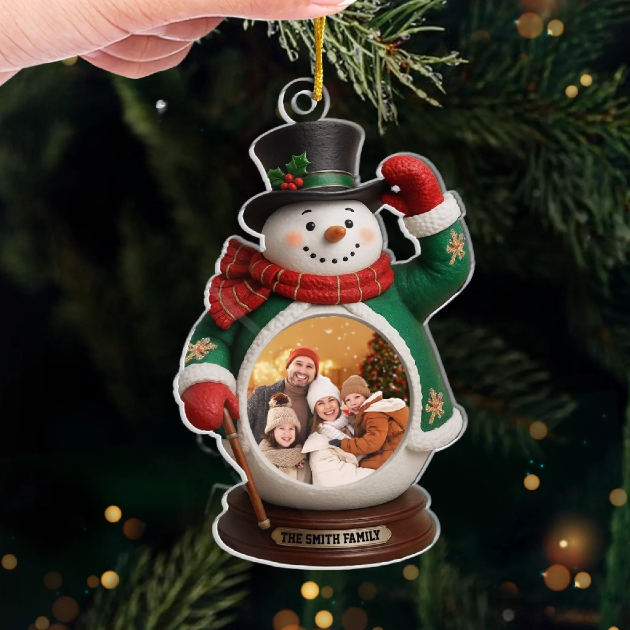 Custom Photo Acrylic Ornament - Personalized Christmas Birthday Gifts For Mom, Dad, Kids - Snow Much Love Inside - Robaser