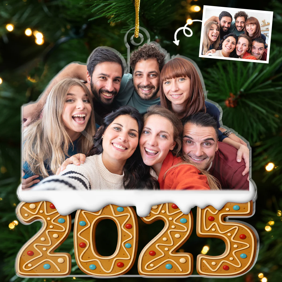 Custom Photo Acrylic Ornament - Personalized Christmas Birthday Gifts For Mom, Dad, Brother, Sister, Kids - Wrapped In Love - Robaser