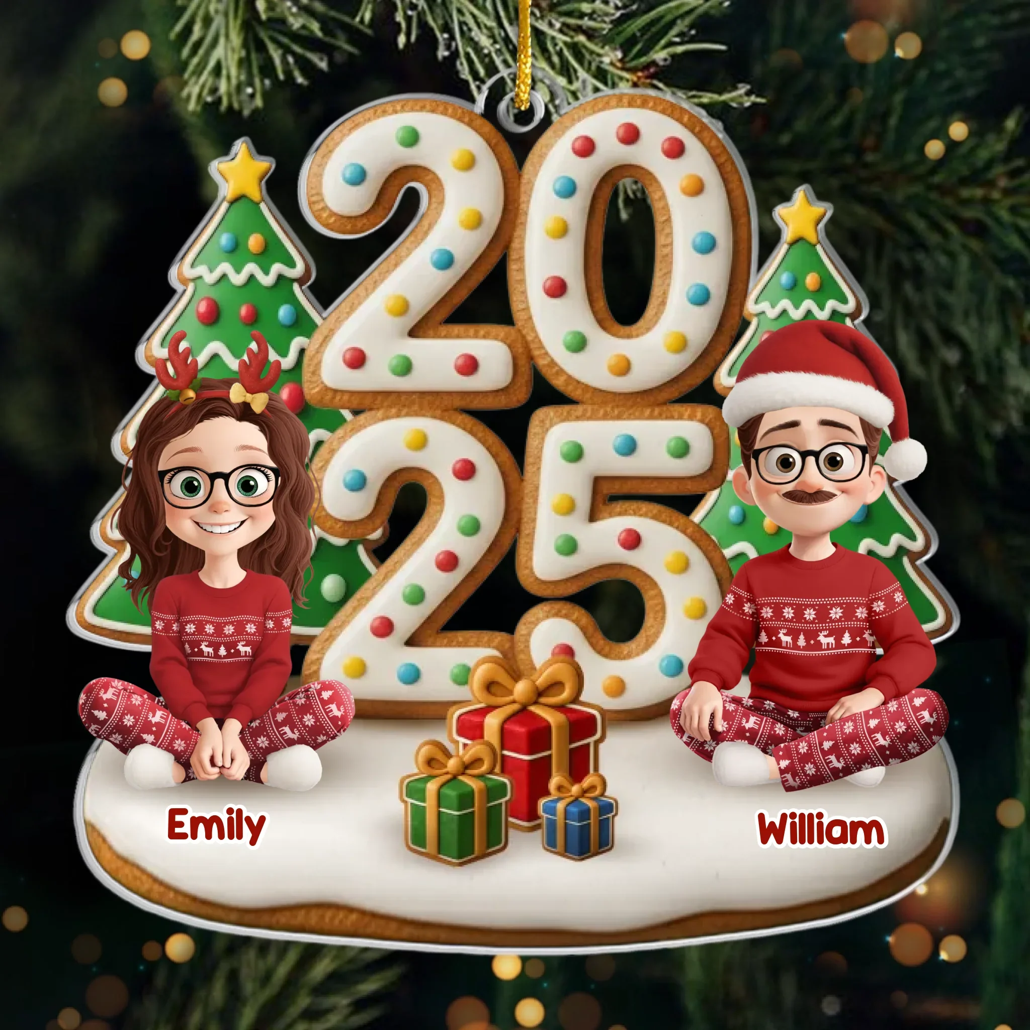 Custom Acrylic Ornament - Personalized Christmas Birthday Gifts For Family, Dog Cat Lovers - Holiday Memories - Robaser