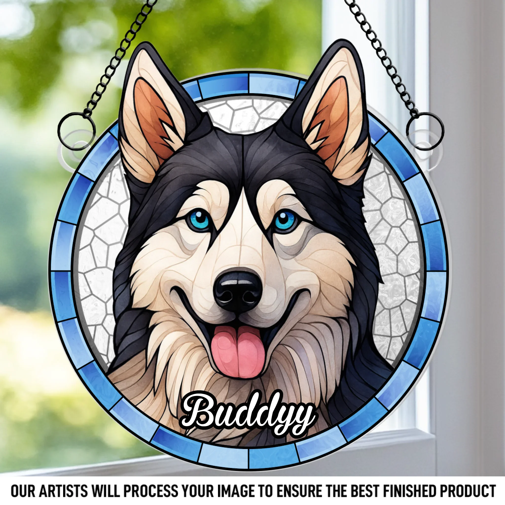 Custom Photo Window Hanging Suncatcher Ornament - Personalized Pet Memorial Sympathy Gifts For Dogs, Cats - Every Day Is A Pet Day - Robaser