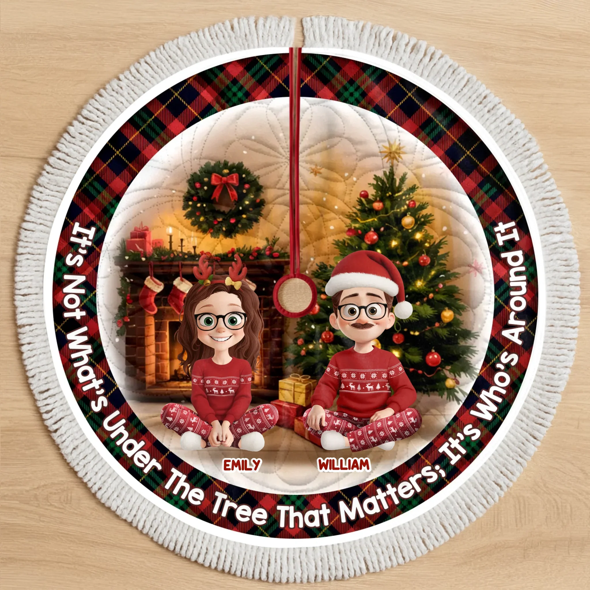 Custom Tree Skirt - Personalized Christmas Birthday Gifts For Mom, Dad, Brother, Sister, Kids - Home Feels Like Christmas - Robaser