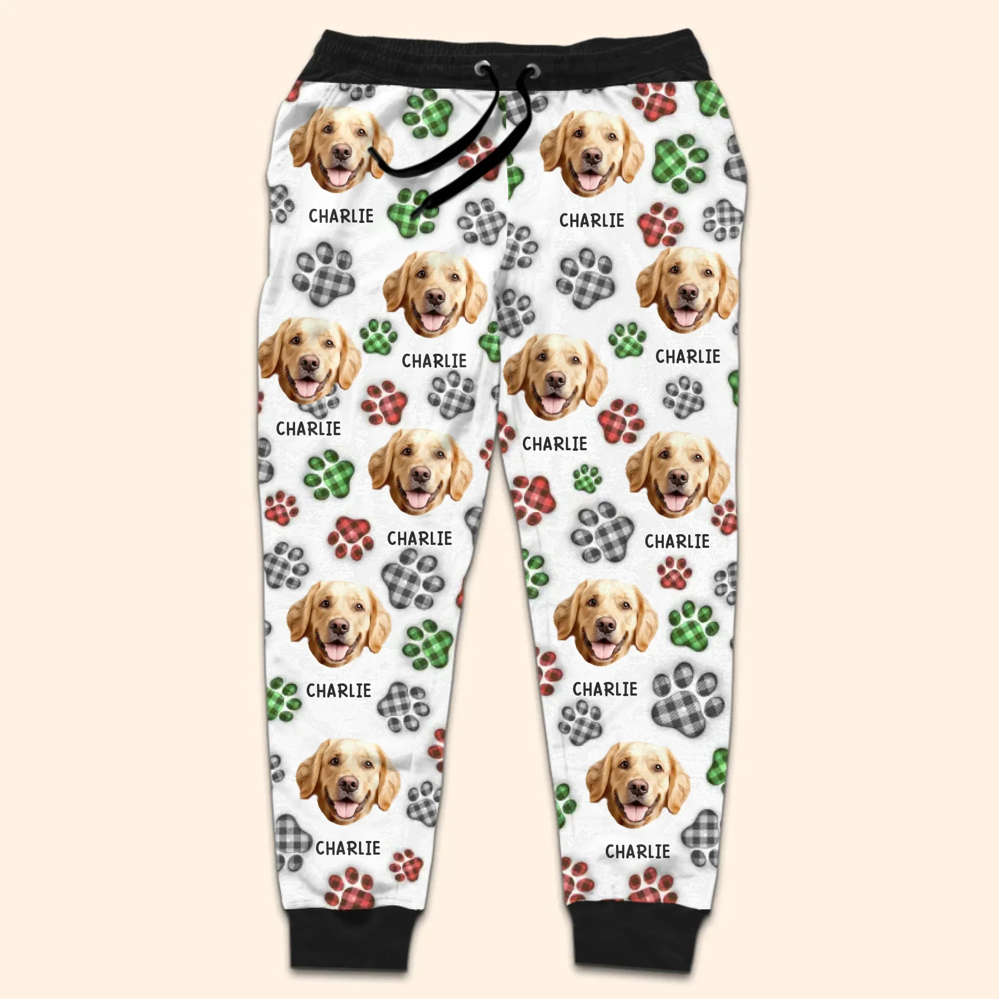 Custom Photo Unisex Sweatpants - Personalized Christmas Birthday Gifts For Dog Cat Lovers, Dog Dad And Mom, Cat Owners - Warm Paws Warm Heart - Robaser