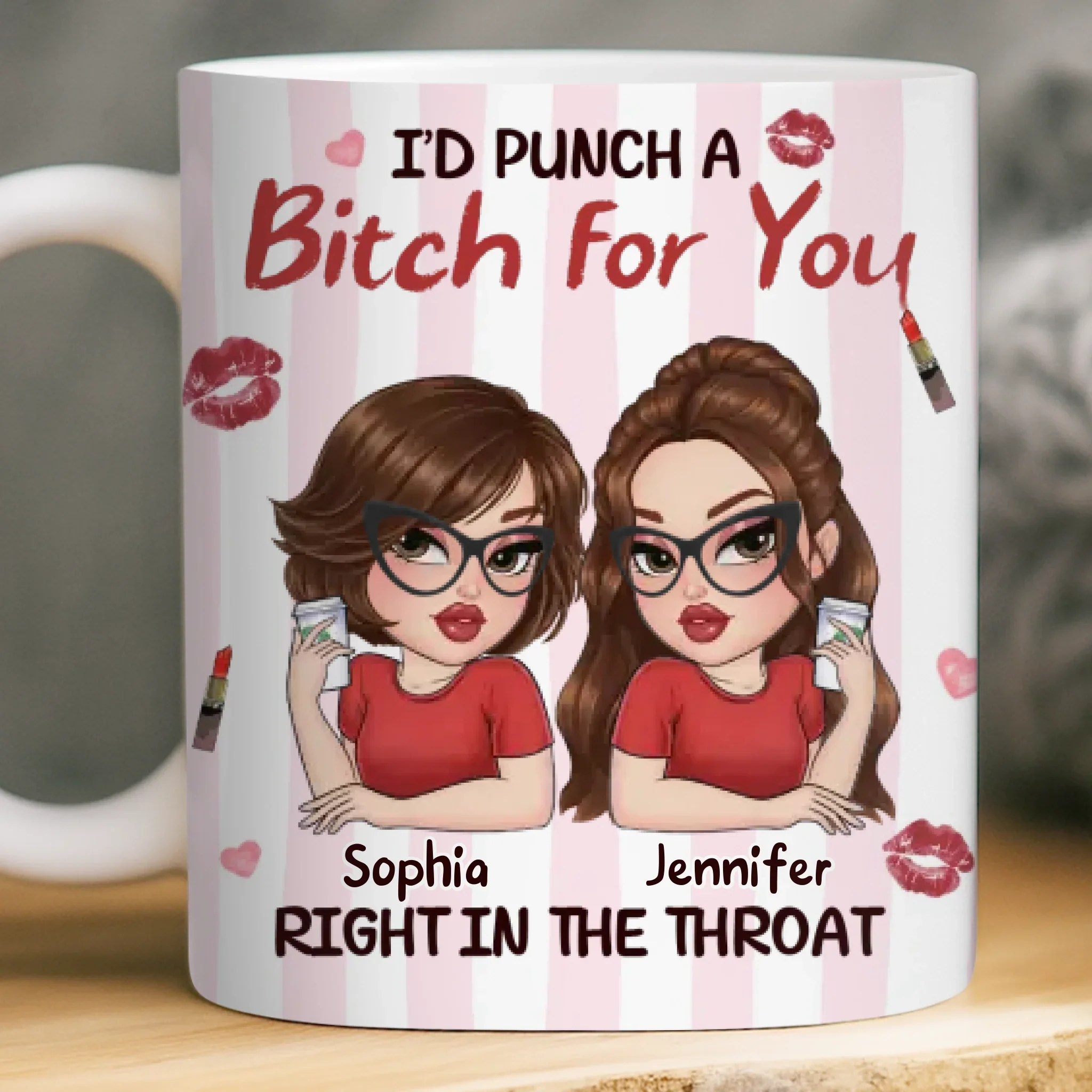 Custom Mug - Personalized Best Friend Birthday Gifts For Women, Besties, Sisters, BFF - Our Vibe Is Eternal - Robaser