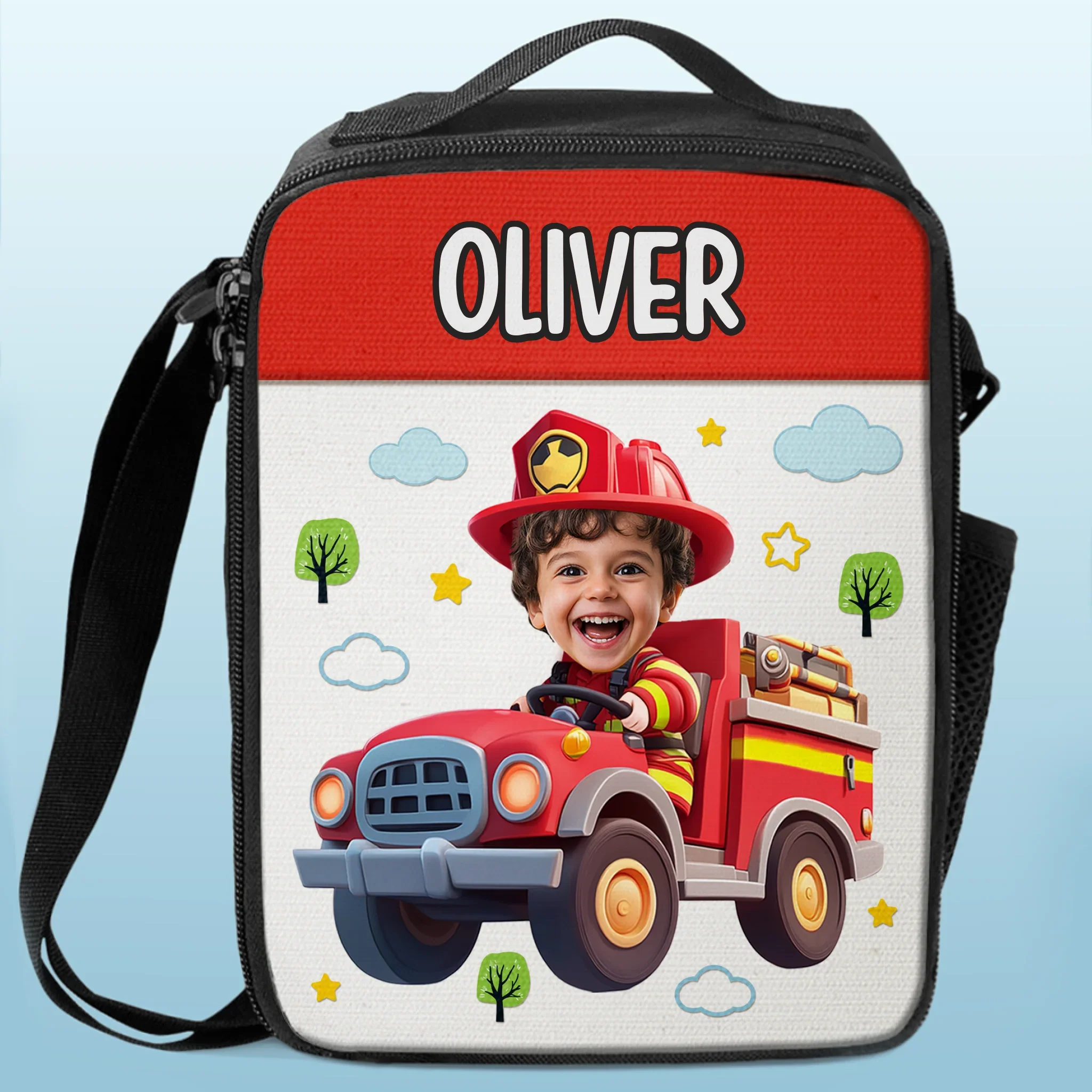 Custom Photo Kids Lunch Bag - Personalized Back To School Gifts For Kids - Future Engineer At Lunch - Robaser