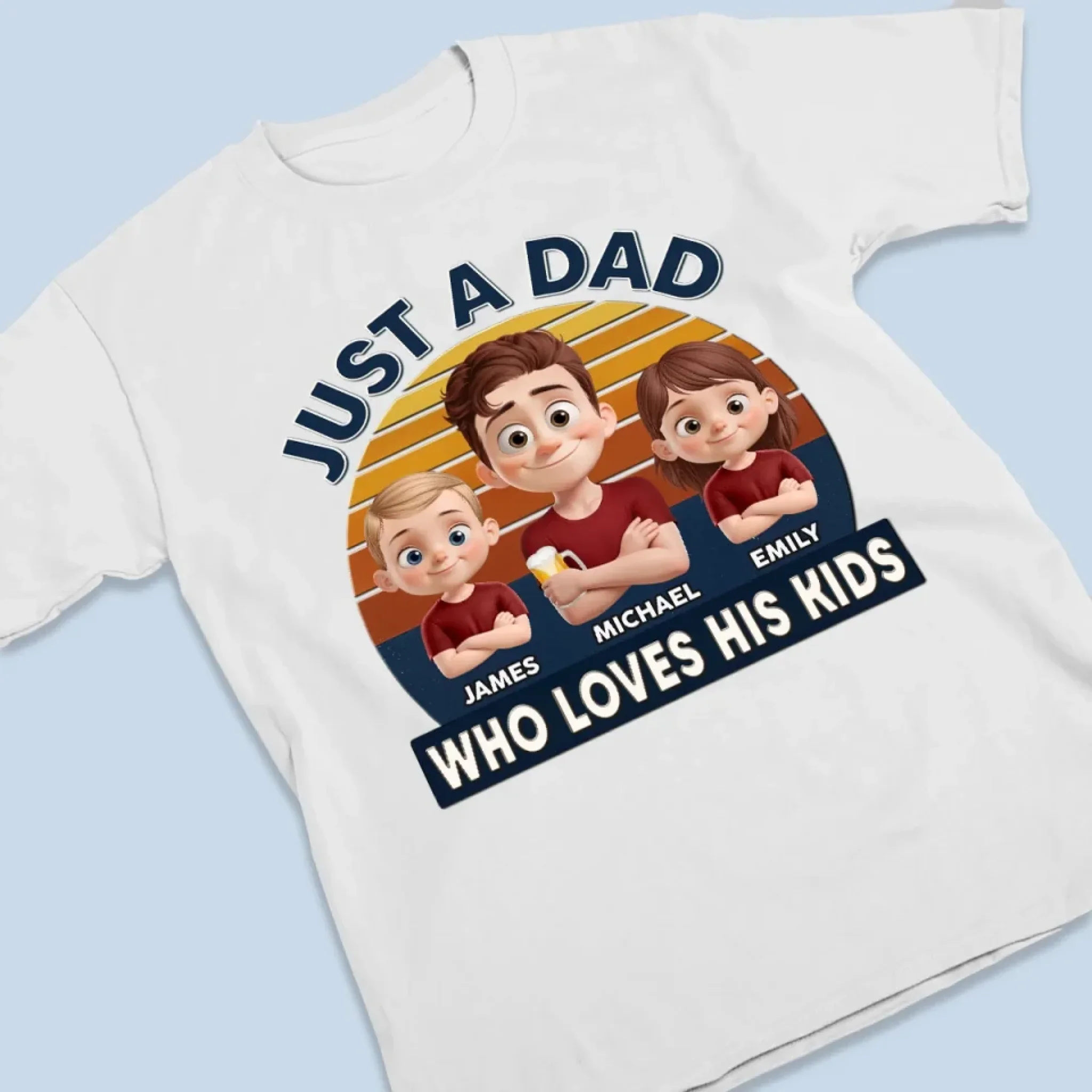 Just A Guy, Totally Owned By His Kids - Family Personalized Custom Unisex T-shirt, Premium T-shirt, Hoodie - Father's Day, Gift For Dad, Grandpa - Robaser