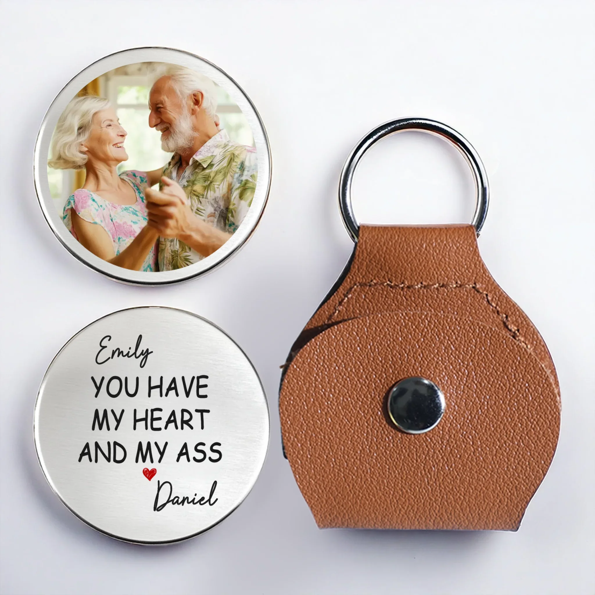 Custom Photo Pocket Hug - Personalized Anniversary Wedding Gifts For Husband And Wife, Him And Her - This Little Hug Holds All My Love - Robaser