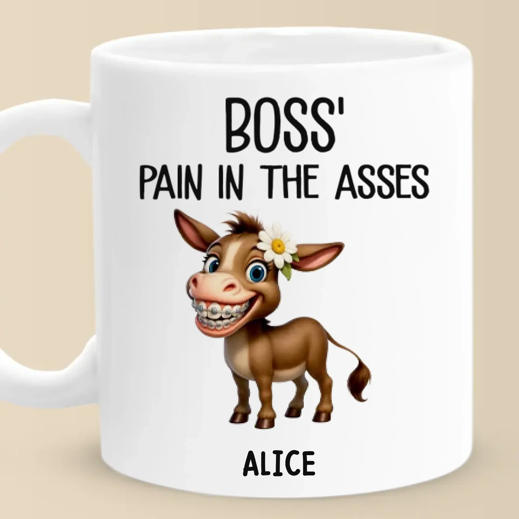 Custom Funny Boss Gift Mug - Personalized Birthday Gifts For Coworker, Work Bestie - Your Daily Dose Of Trouble - Robaser