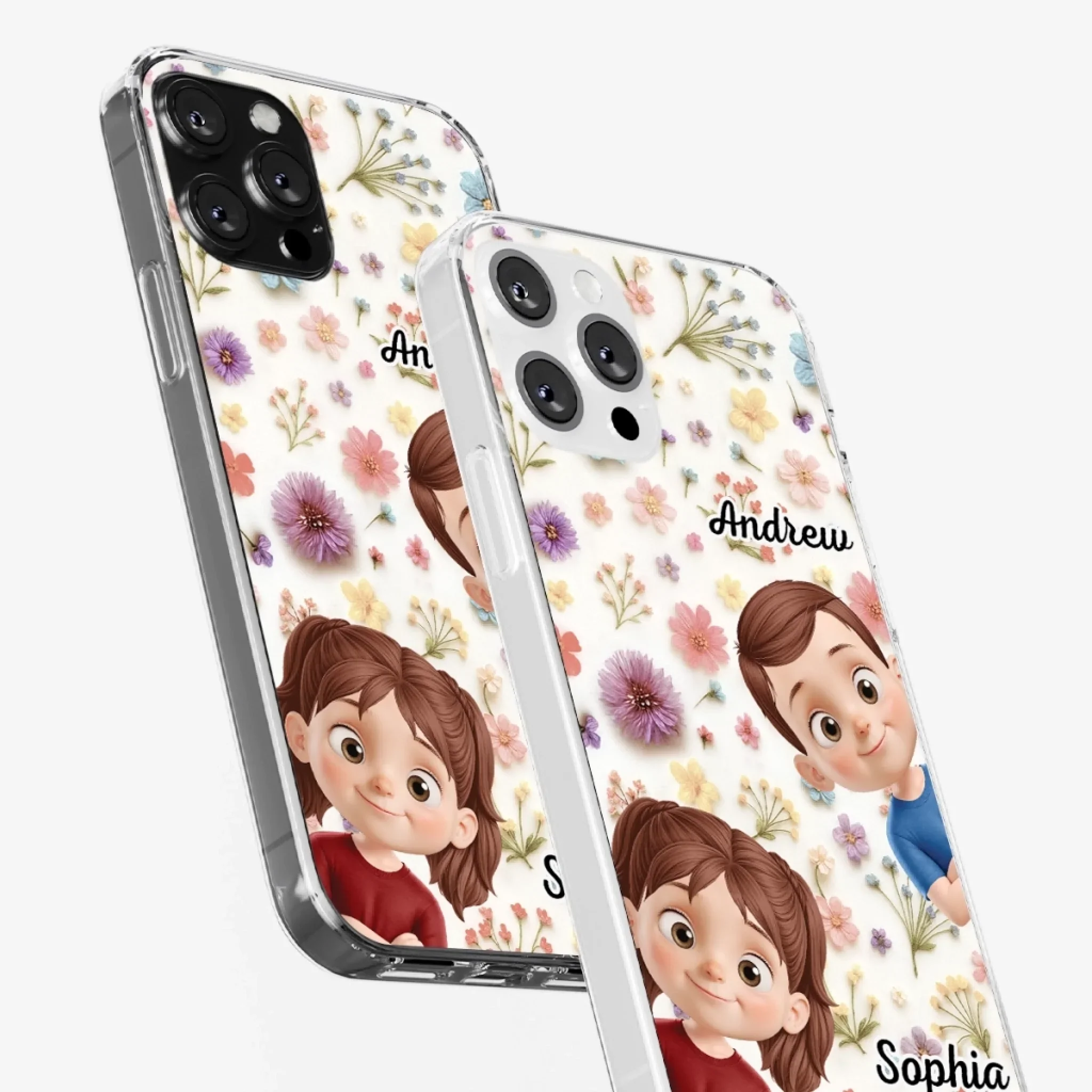 Custom Clear Phone Case - Personalized Birthday Gifts For Mom, Grandma - Smiles Forever - Robaser