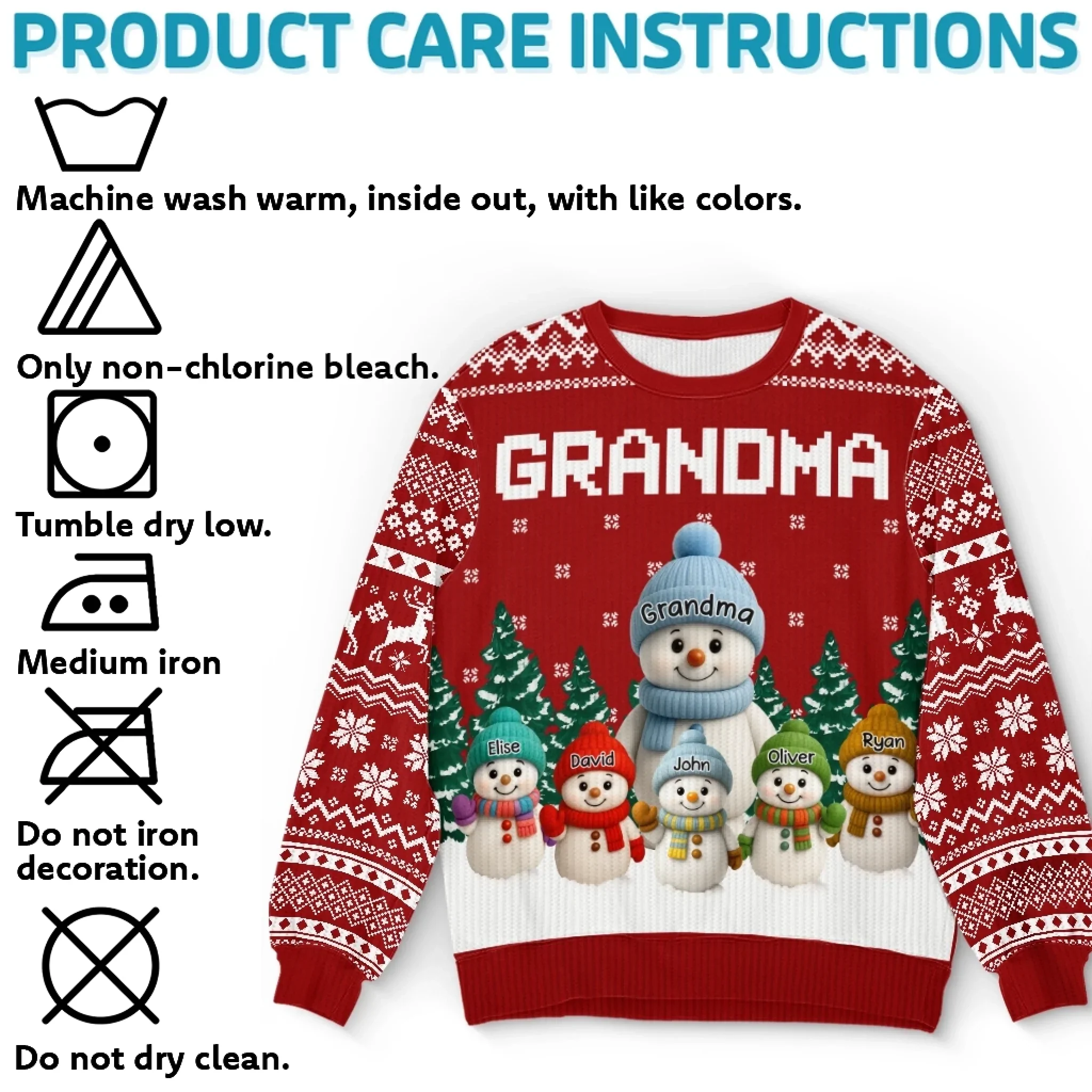 Custom Snowman Unisex Ugly Sweatshirt - Personalized Christmas Birthday Gifts For Mom, Grandma - Christmas Wonder Glows In Every Smile - Robaser