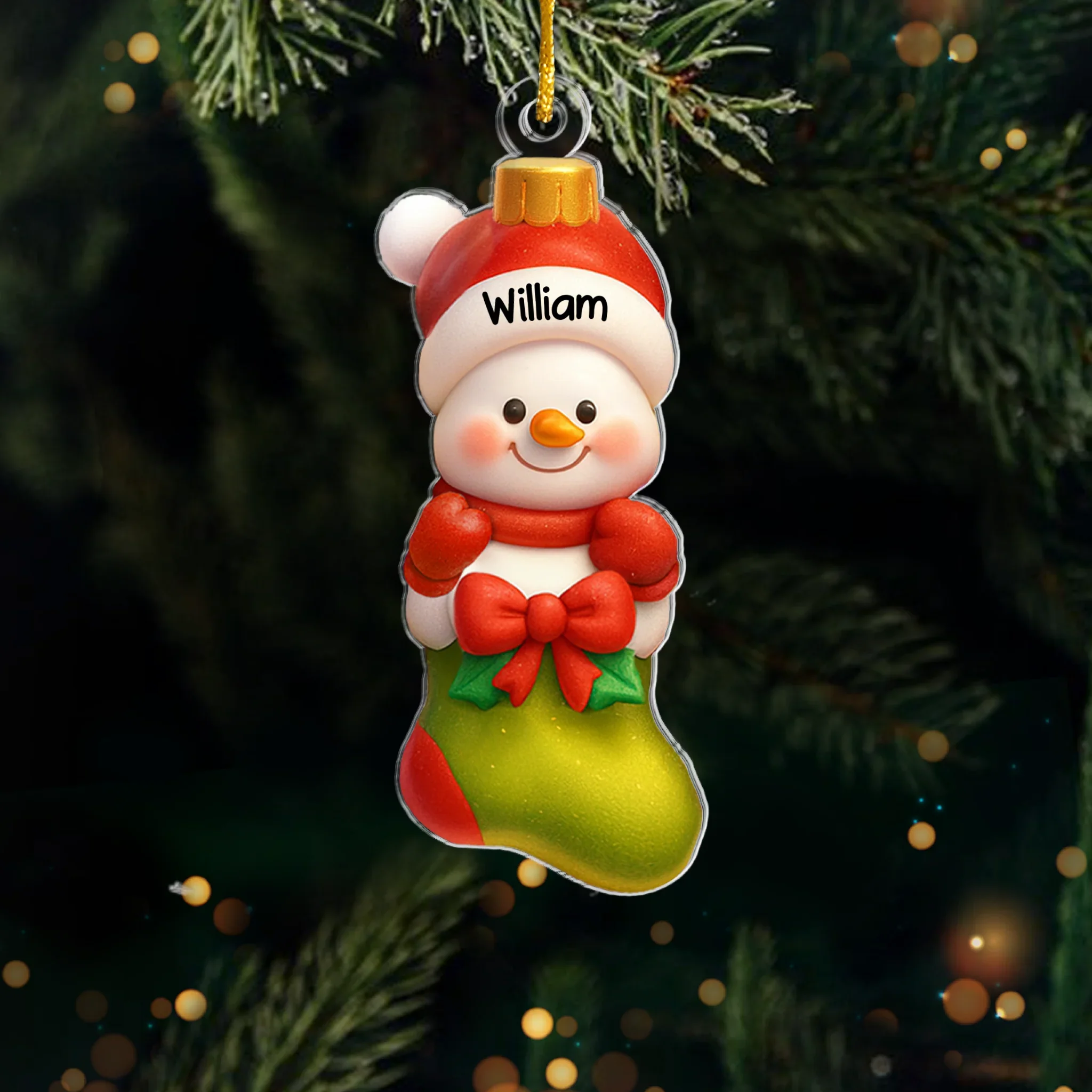 Custom Acrylic Ornament - Personalized Christmas Birthday Gifts For Mom, Dad, Kids - Warm Hearts Make Christmas Bright - Robaser