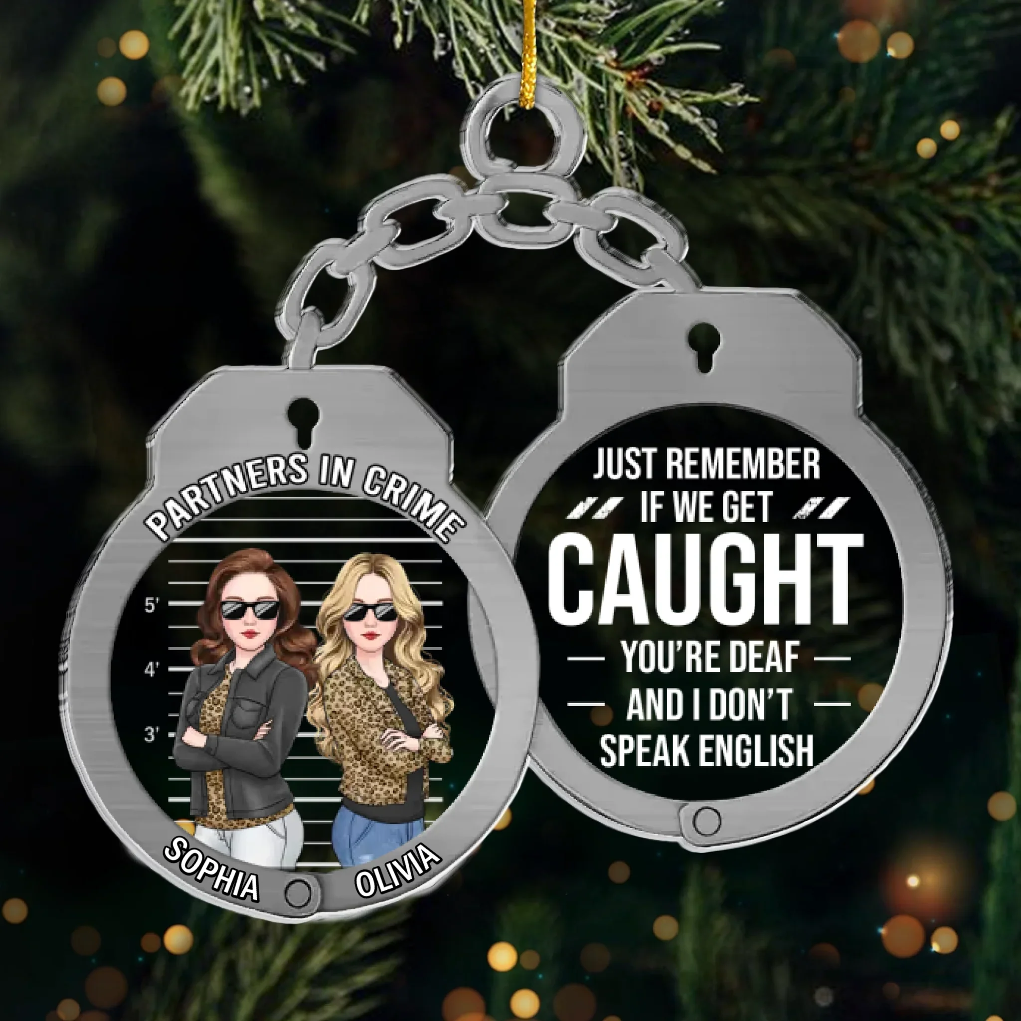 Custom Acrylic Ornament - Personalized Best Friend Christmas Birthday Gifts For Women, Besties, Sisters, BFF - Our Friendship Our Christmas Gift - Robaser