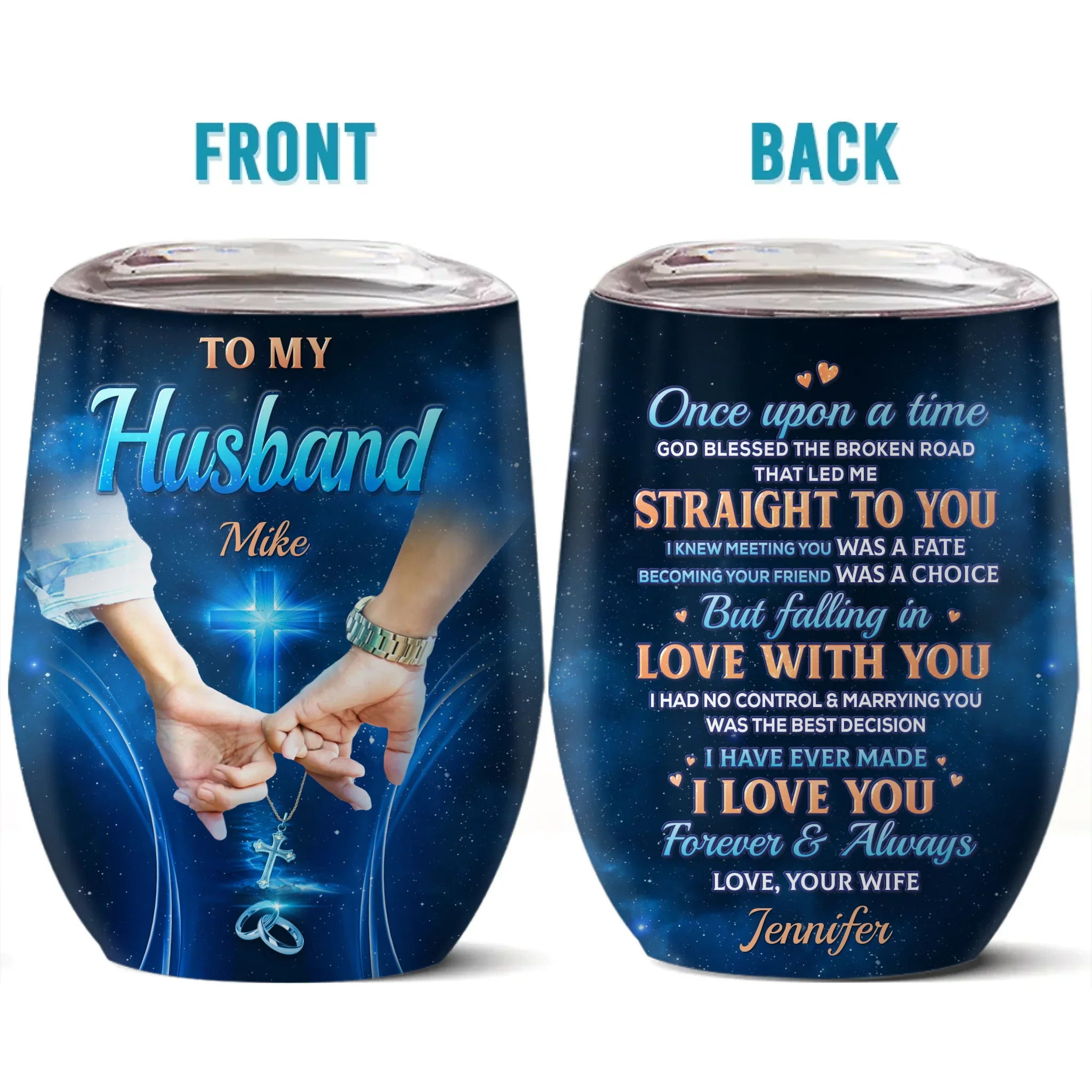 Custom Tumbler - Personalized Anniversary Wedding Gifts For Husband And Wife, Him And Her - Infinite Love, Infinite Us - Robaser
