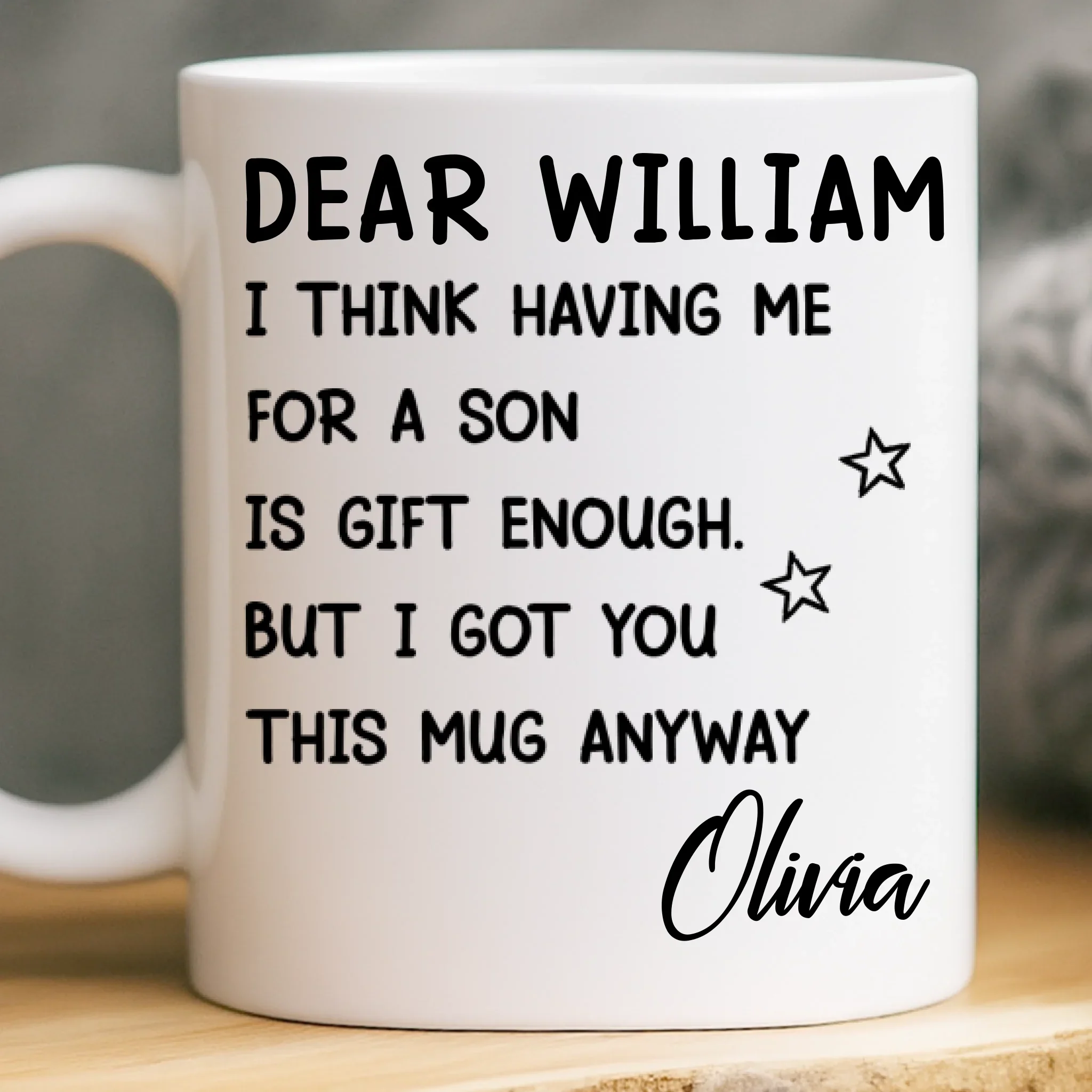 Custom Mug - Personalized Birthday Gifts For Mom, Dad - You Make My World Better - Robaser